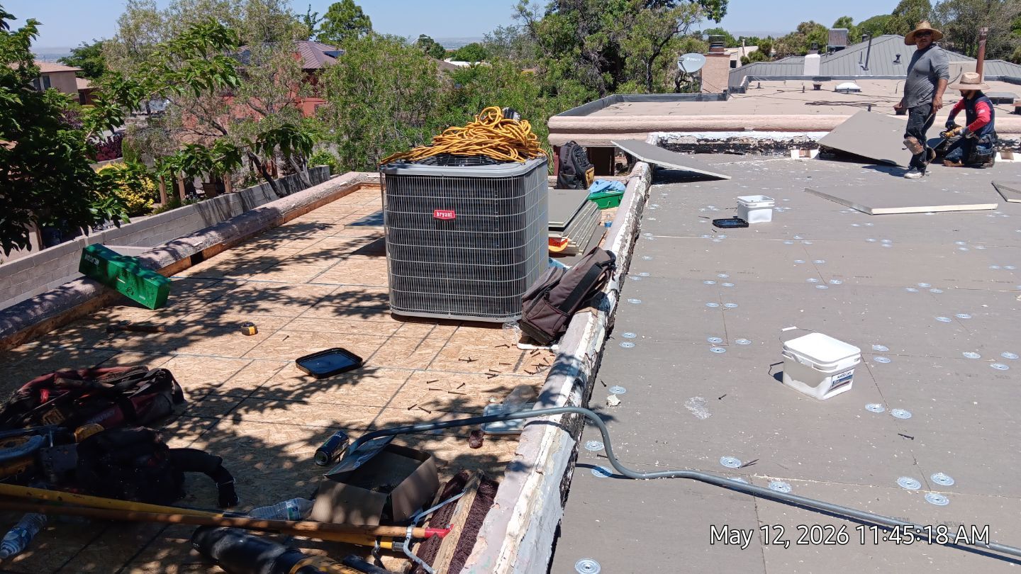 Residential TPO Roof Replacement and Decking Repair in Albuquerque by Doyle Roof Masters Inc