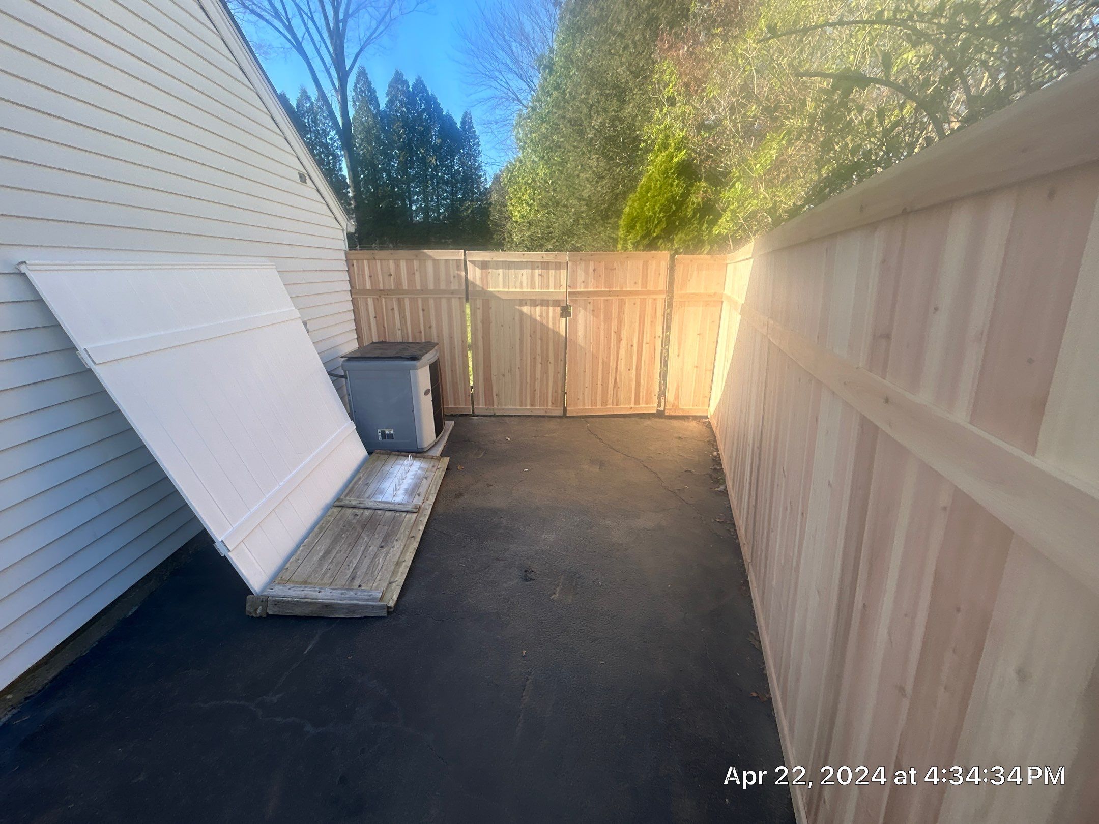 Fence Installation using Privacy Vinyl Fence by A Plus Exterior