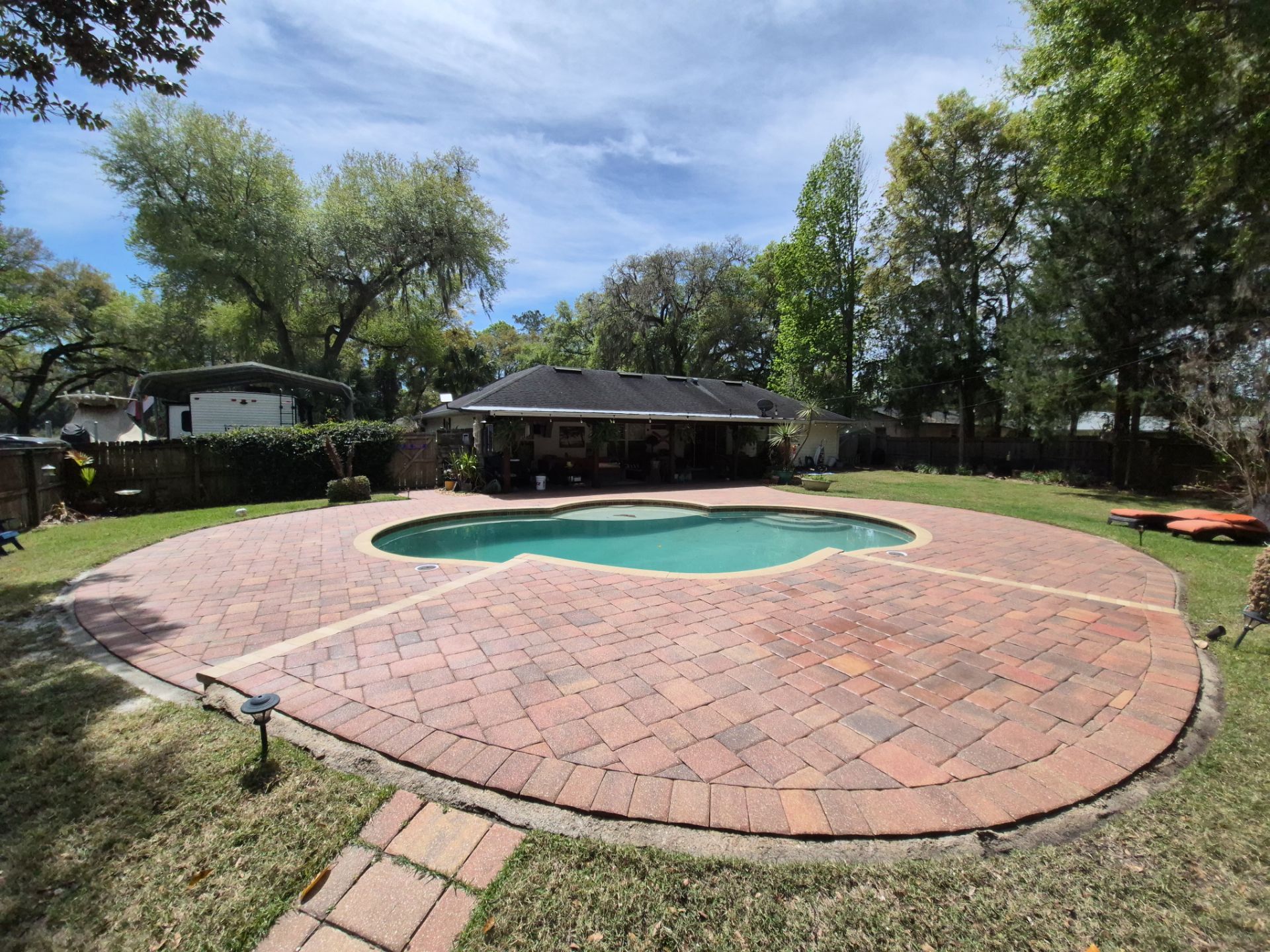 Brick Paver Pool Deck Sealing in Williston by Infinite Exteriors LLC