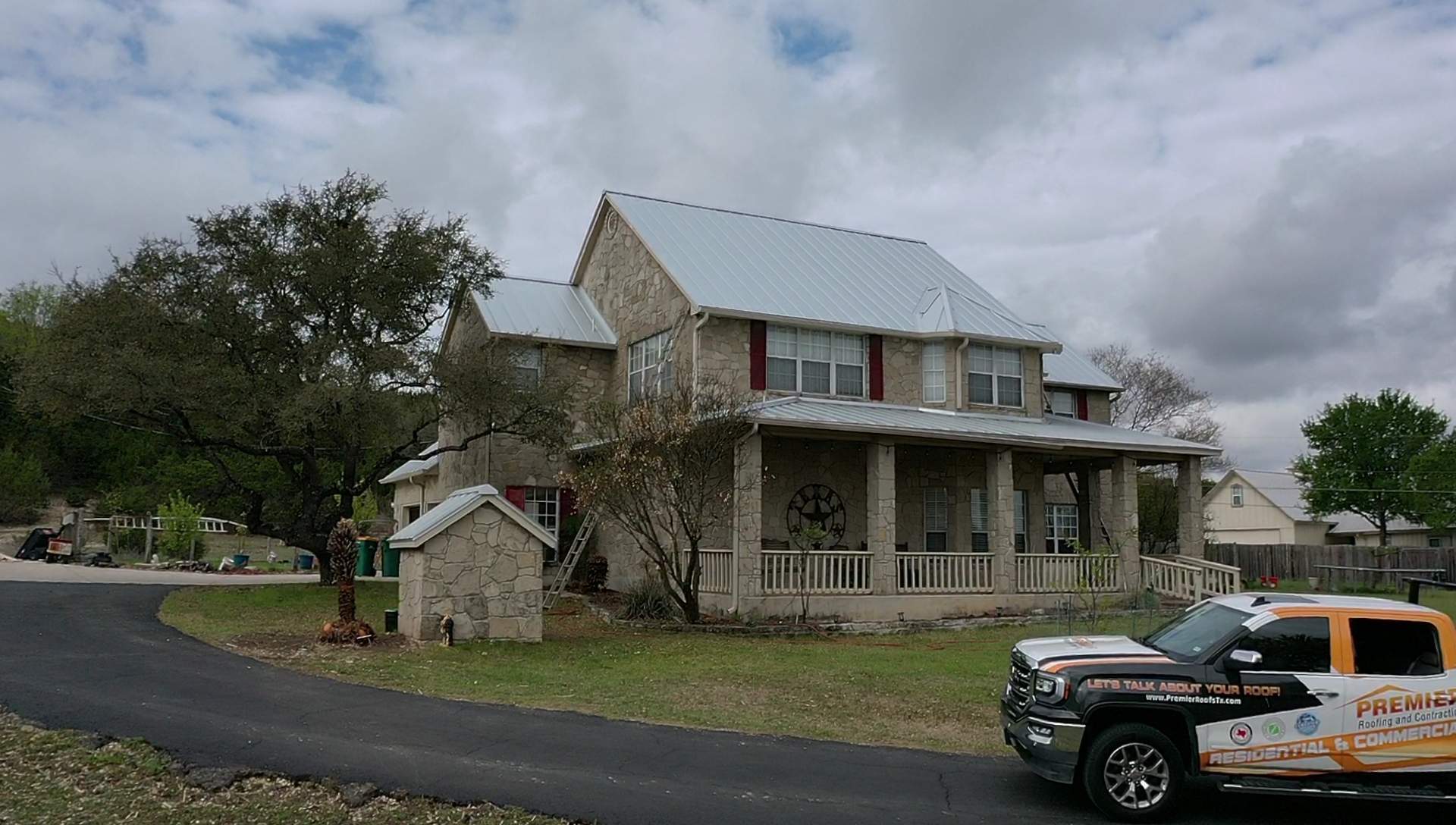 Residential Metal Roof Installation using McElroy Metal by Premier Roofing and Contracting