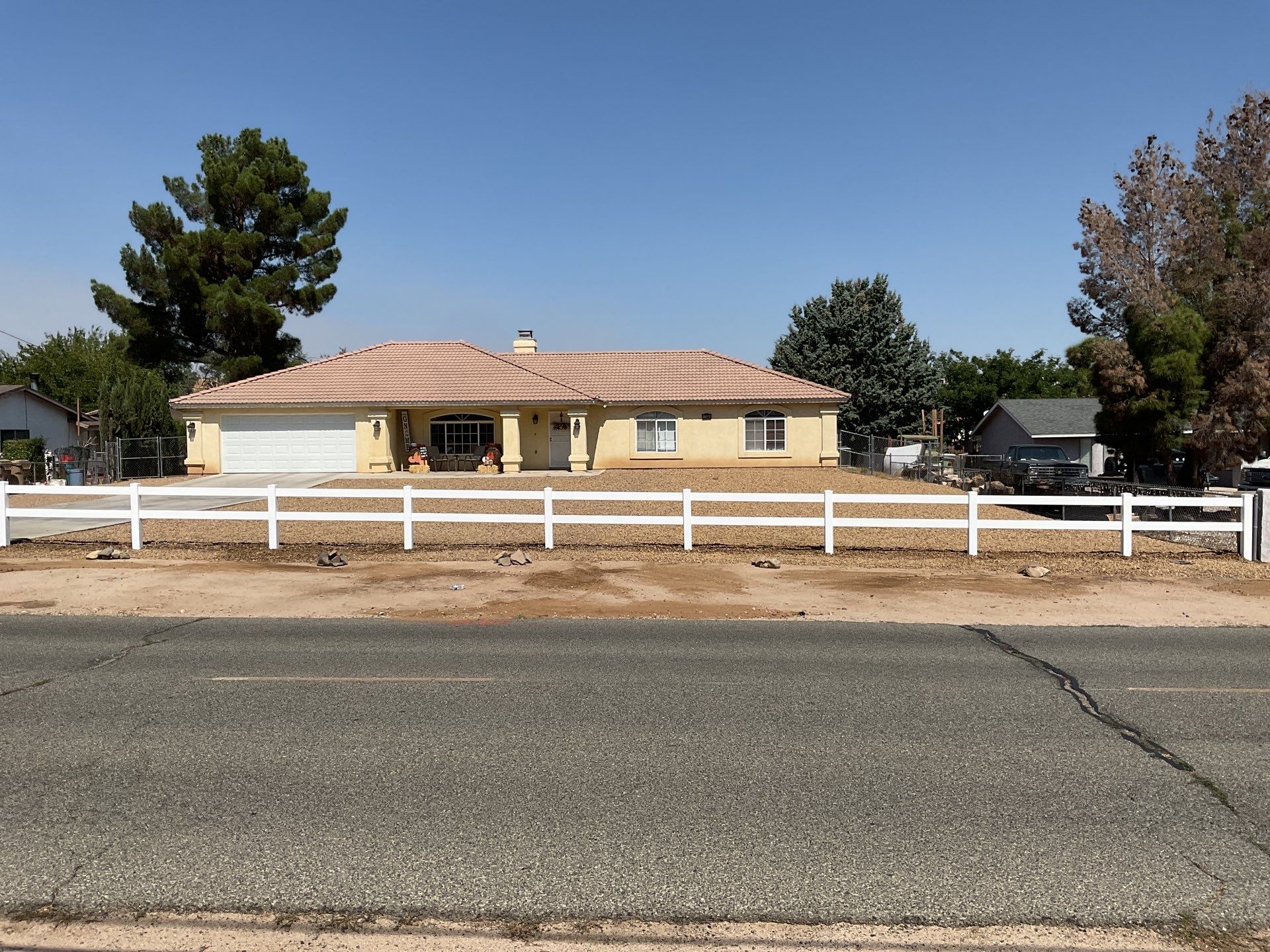 2-Rail Ranch Vinyl Fence  by Fence Guys Inc. 