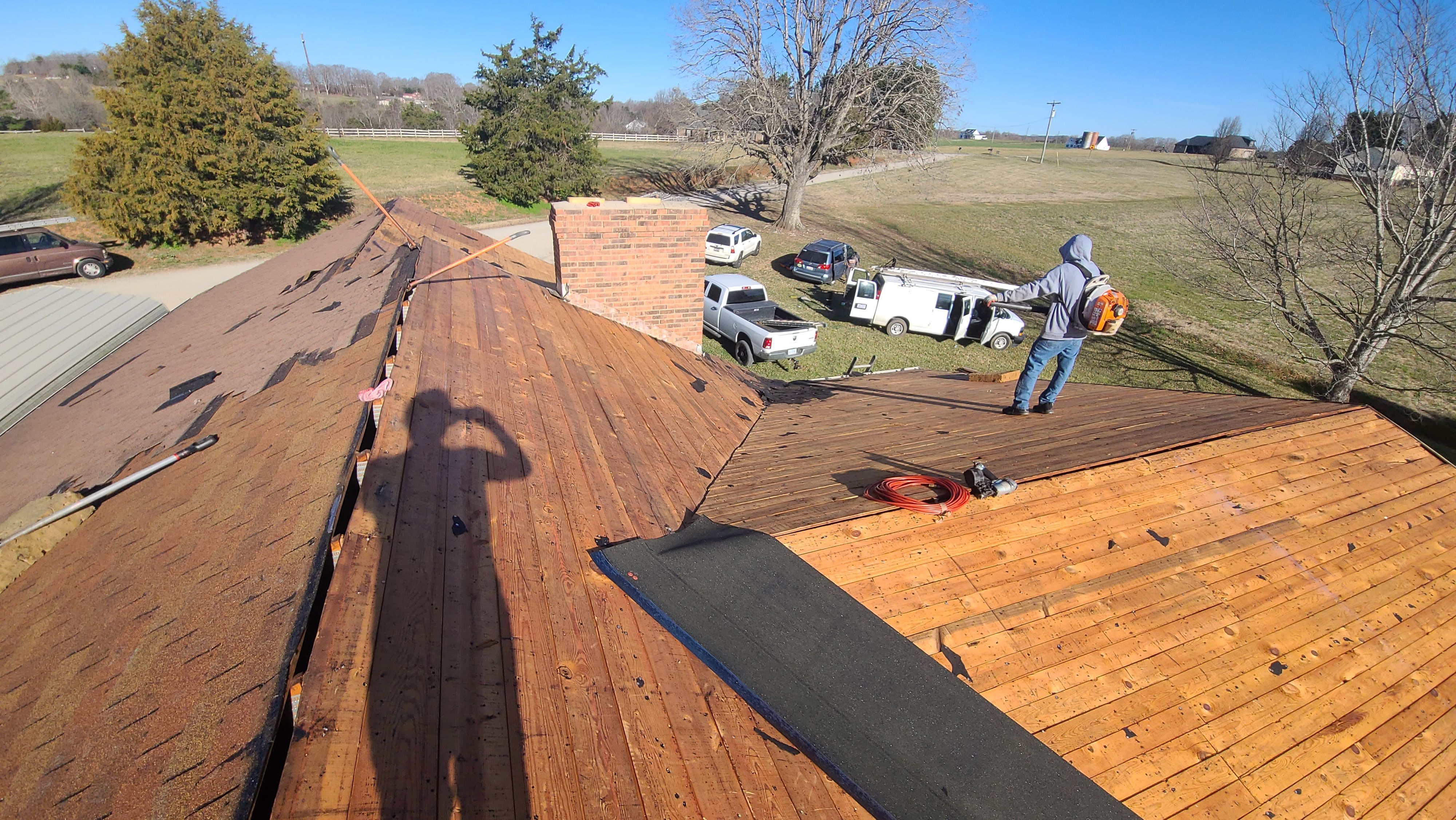 Farm roof job by BROCK BUILDERS 