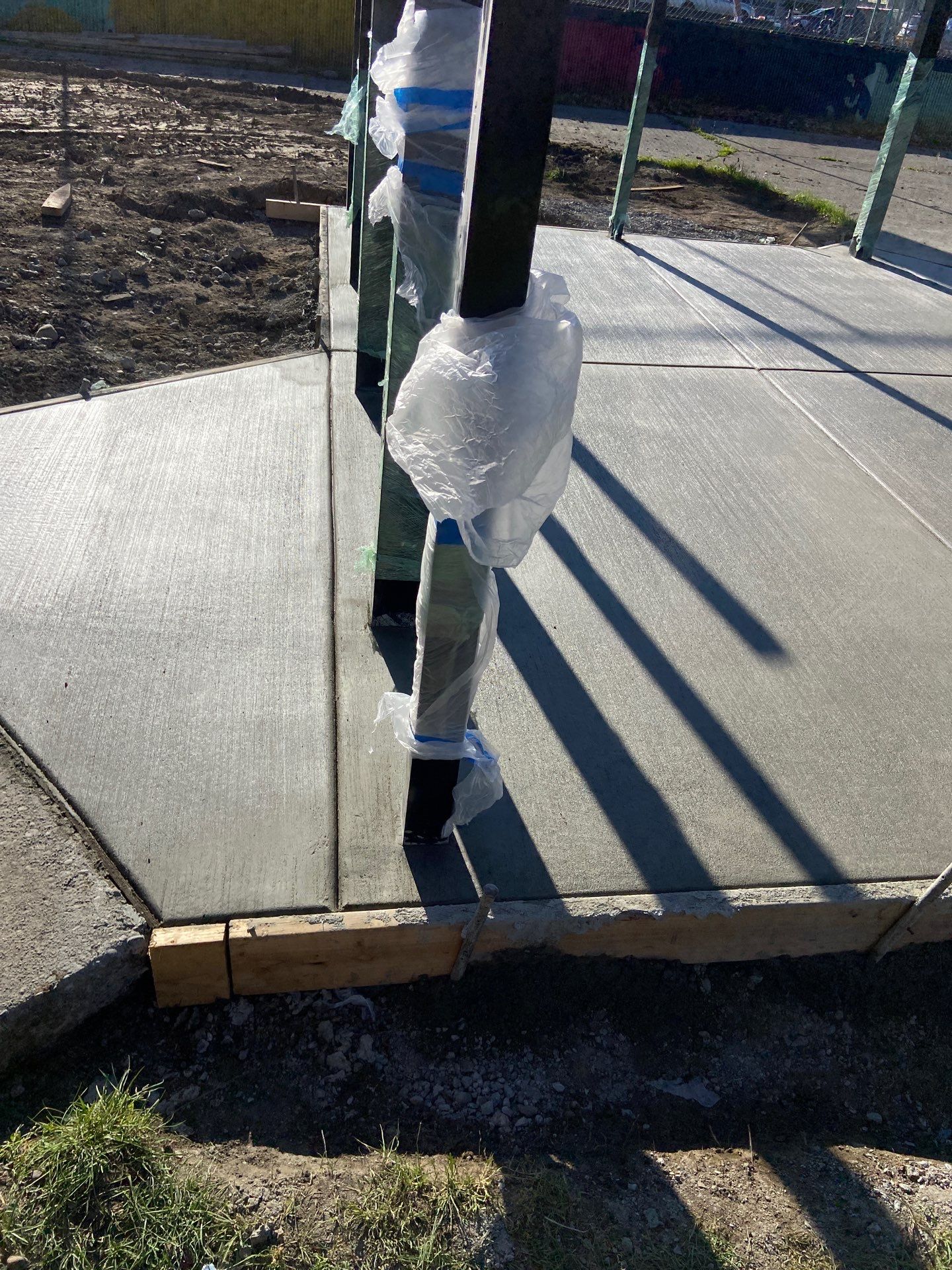 Concrete Patch Repair with Bollards | Clark Dog Park - Everett  by Jireh Asphalt & Concrete Inc 