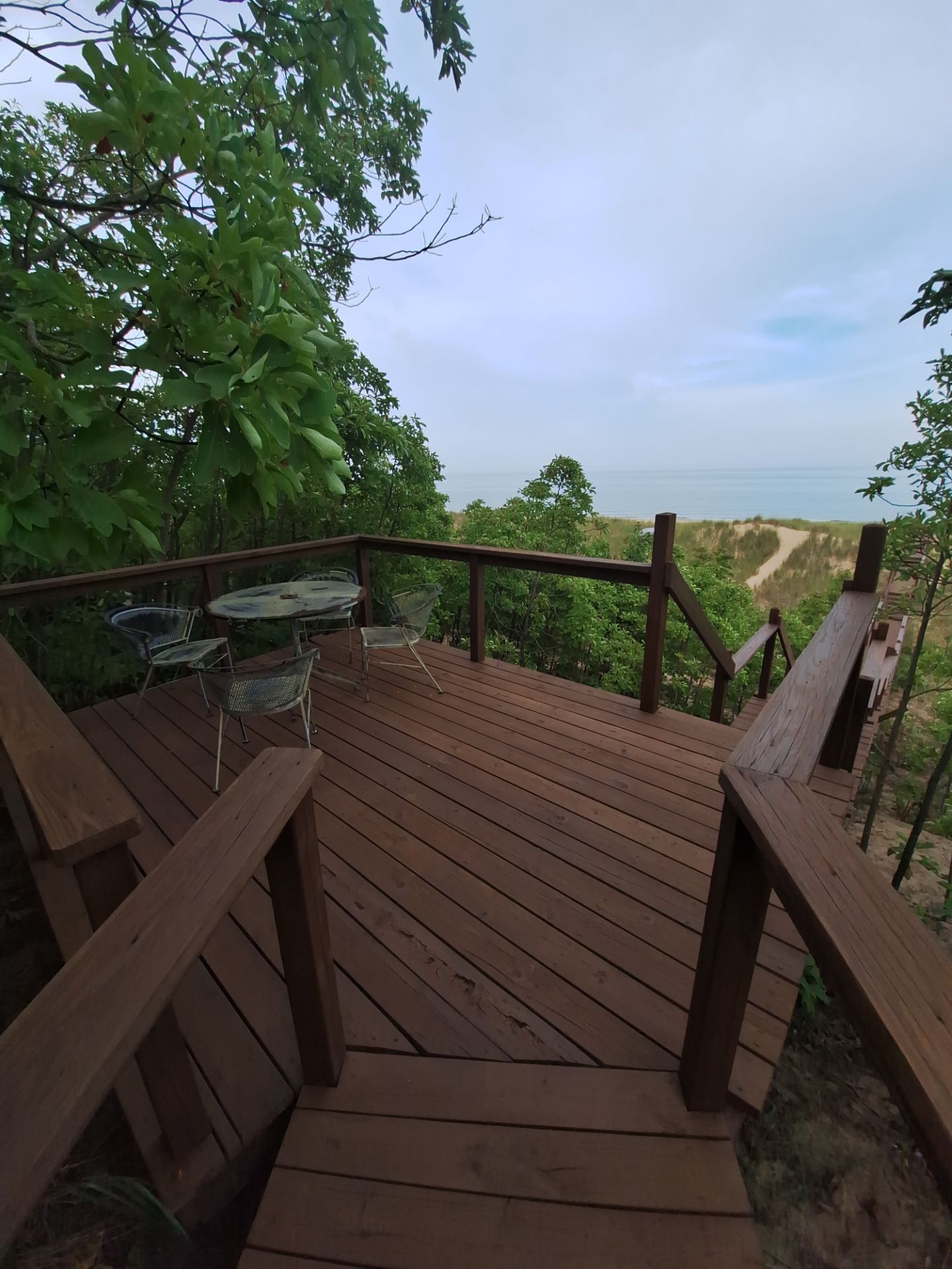 Lakefront Deck Pressure Washing, Exterior Wood Staining, and Painting in West Olive MI by Gordon Painting