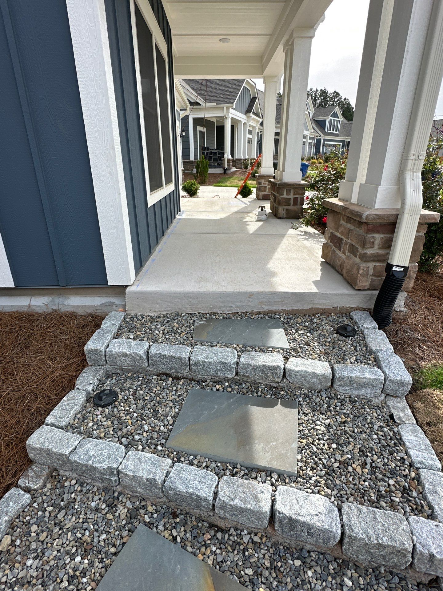 Hardscape lighting in Chapel Hill by Martinez Brother’s Nc Landscaping Inc