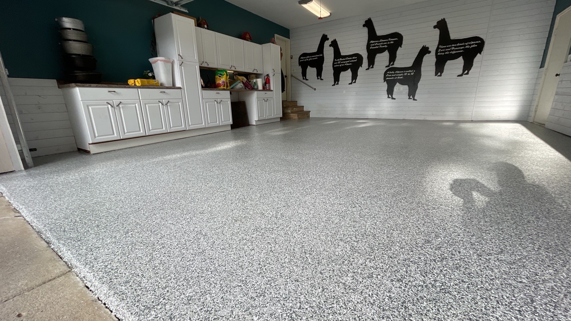 Garage Transformation using Slate Stone and the Penntek Evolution System by Croc Coatings, LLC