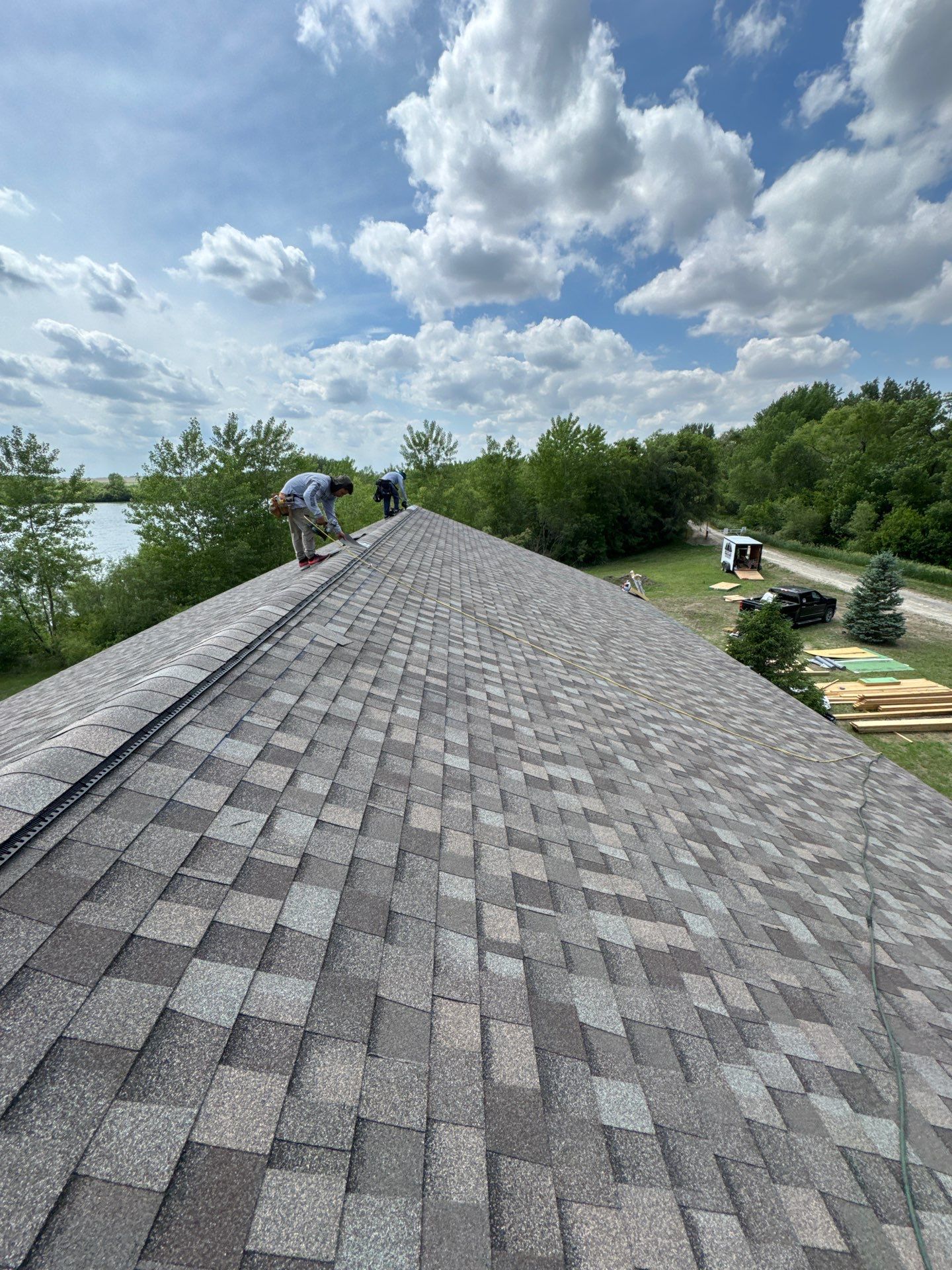 Titan XT Architectural Shingle Roof Installation in Wisner by Crows Roofing LLC
