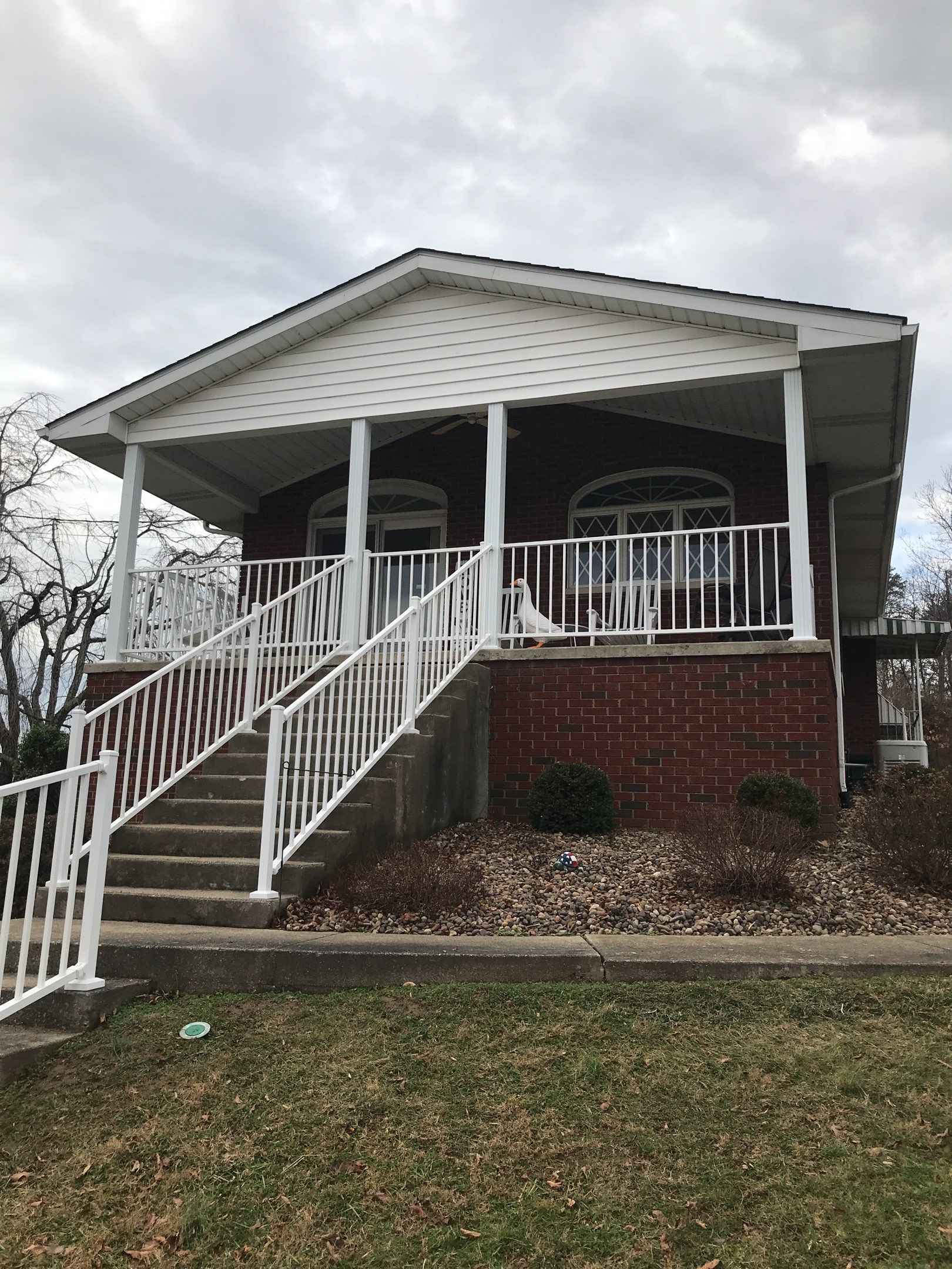 Porch Update using Westbury Aluminum Railing by Secure Construction Company Inc