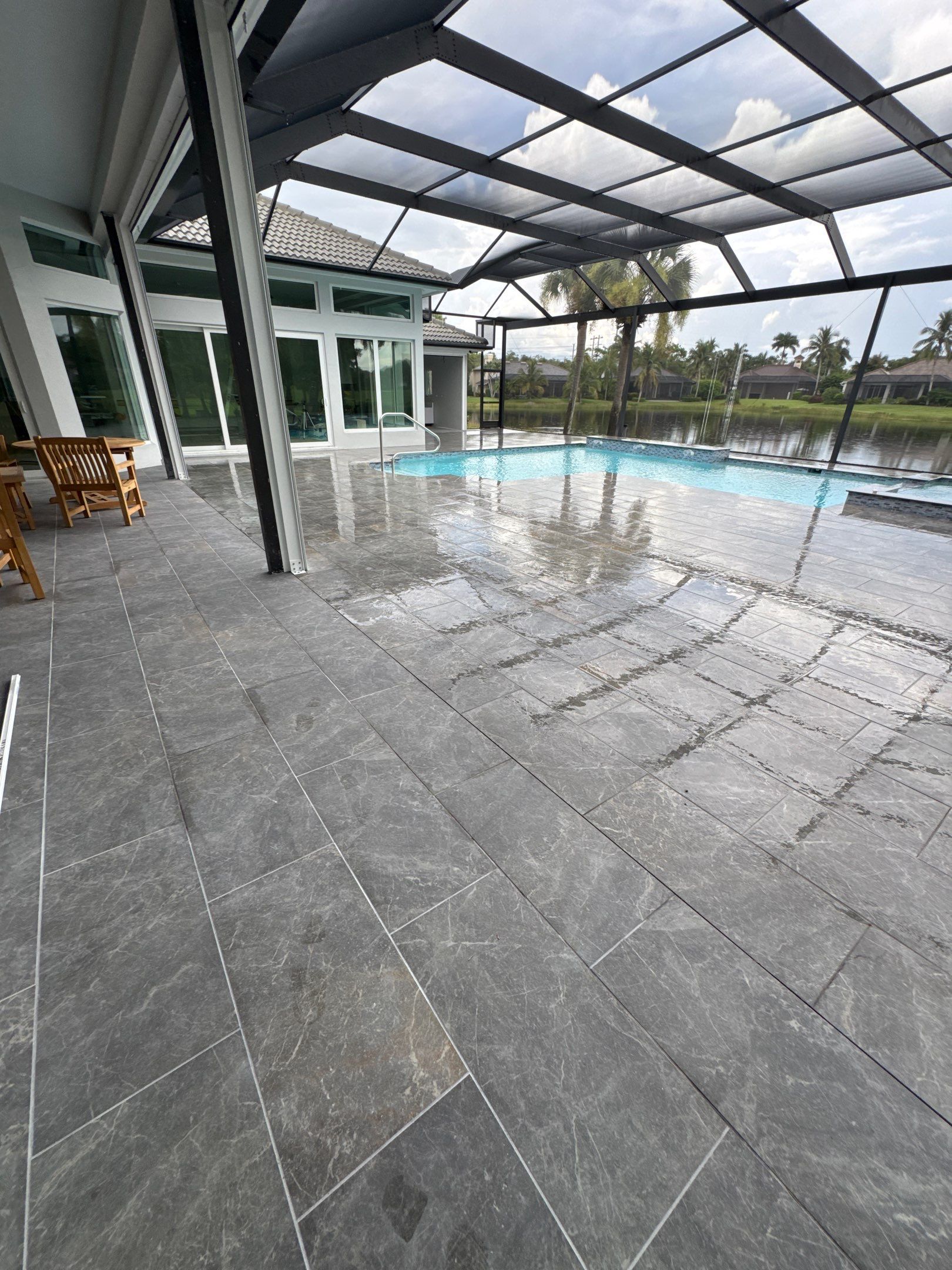 Pool Renovation/Porcelain pavers/Wild Cat Run by Old Town Pavers Llc
