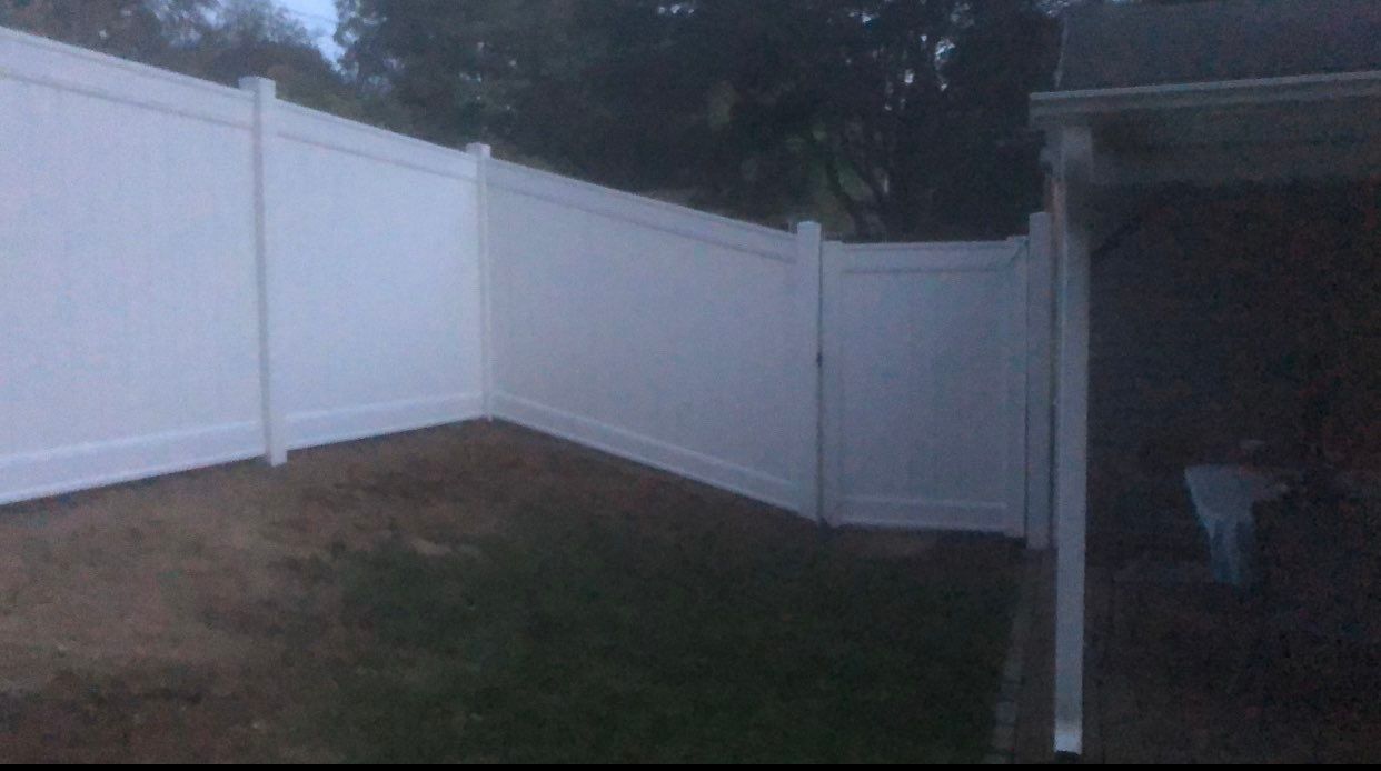 Fence Installation using Vinyl Fence 6ft Privacy by A Plus Exterior