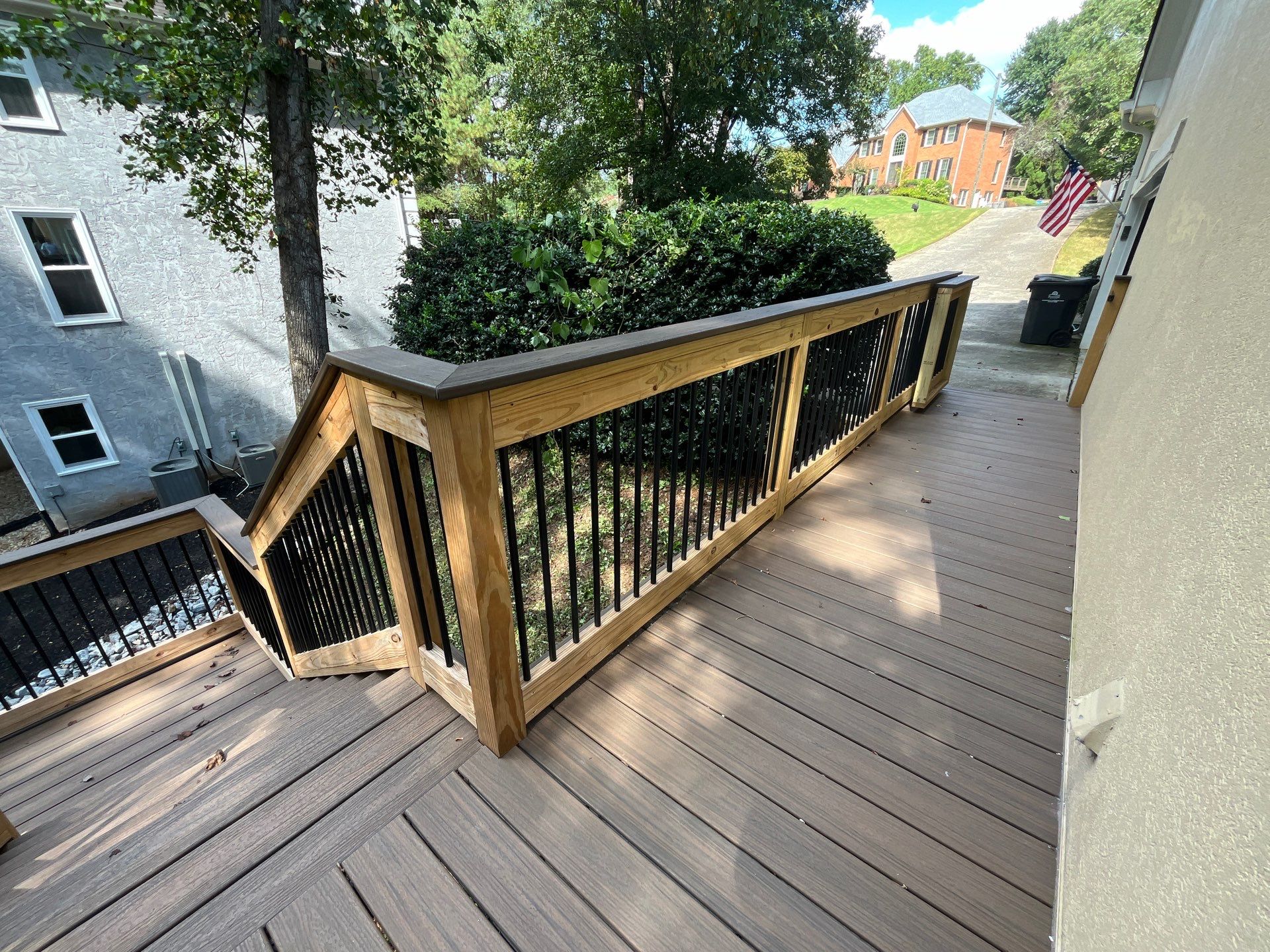 Roswell, GA Deck Build using Trex Enhance Natural Series by Nelson Exteriors 
