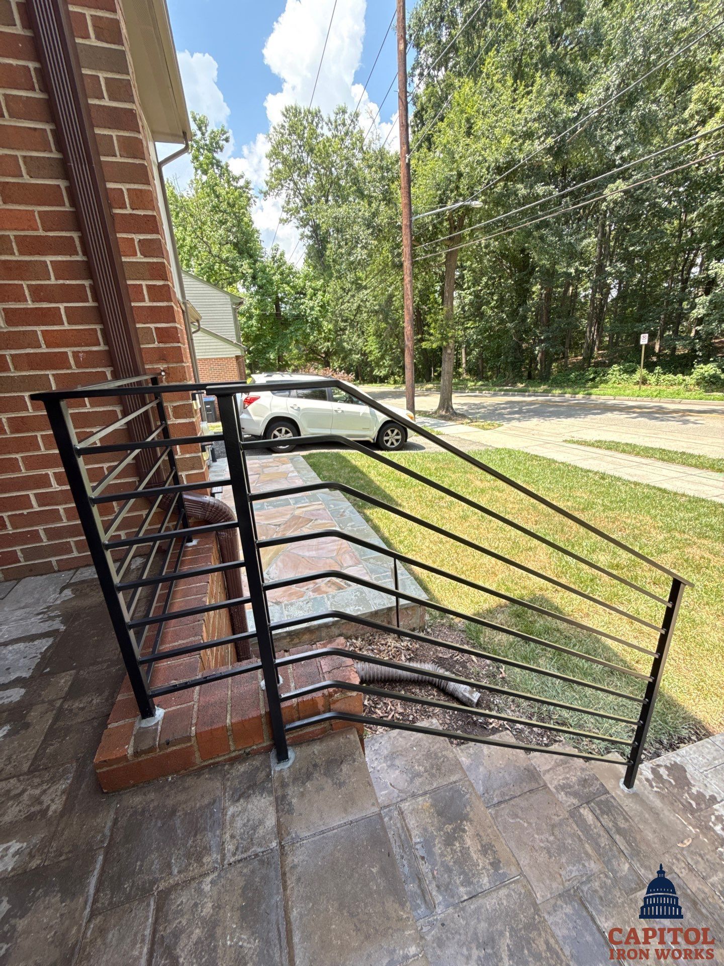 Modern Horizontal Picket Steel Railing – Residential Interior – Washington, DC by Capitol Iron Works