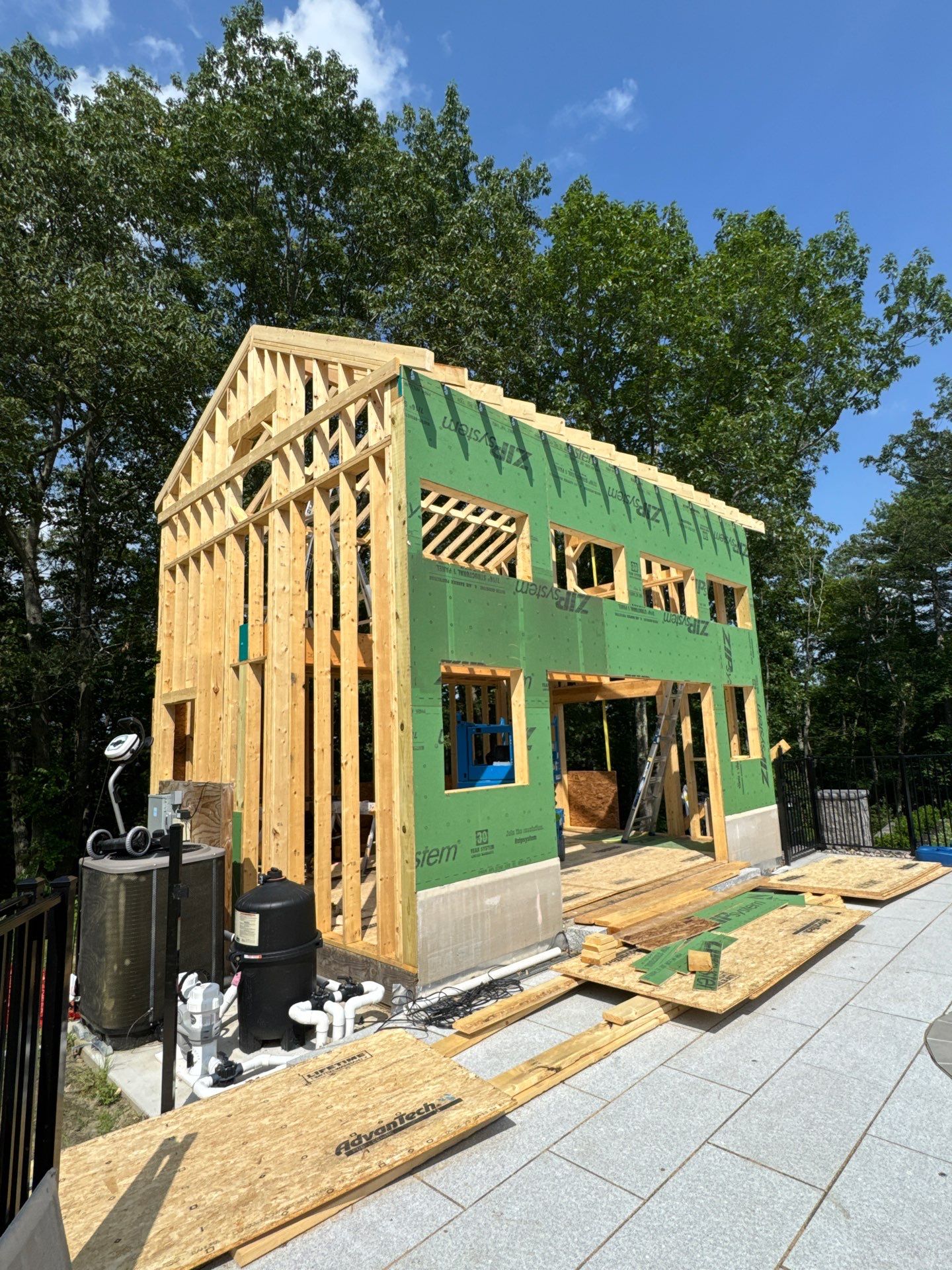 Poolhouse roof, soffits and windows – Windham, NH by Compass exteriors