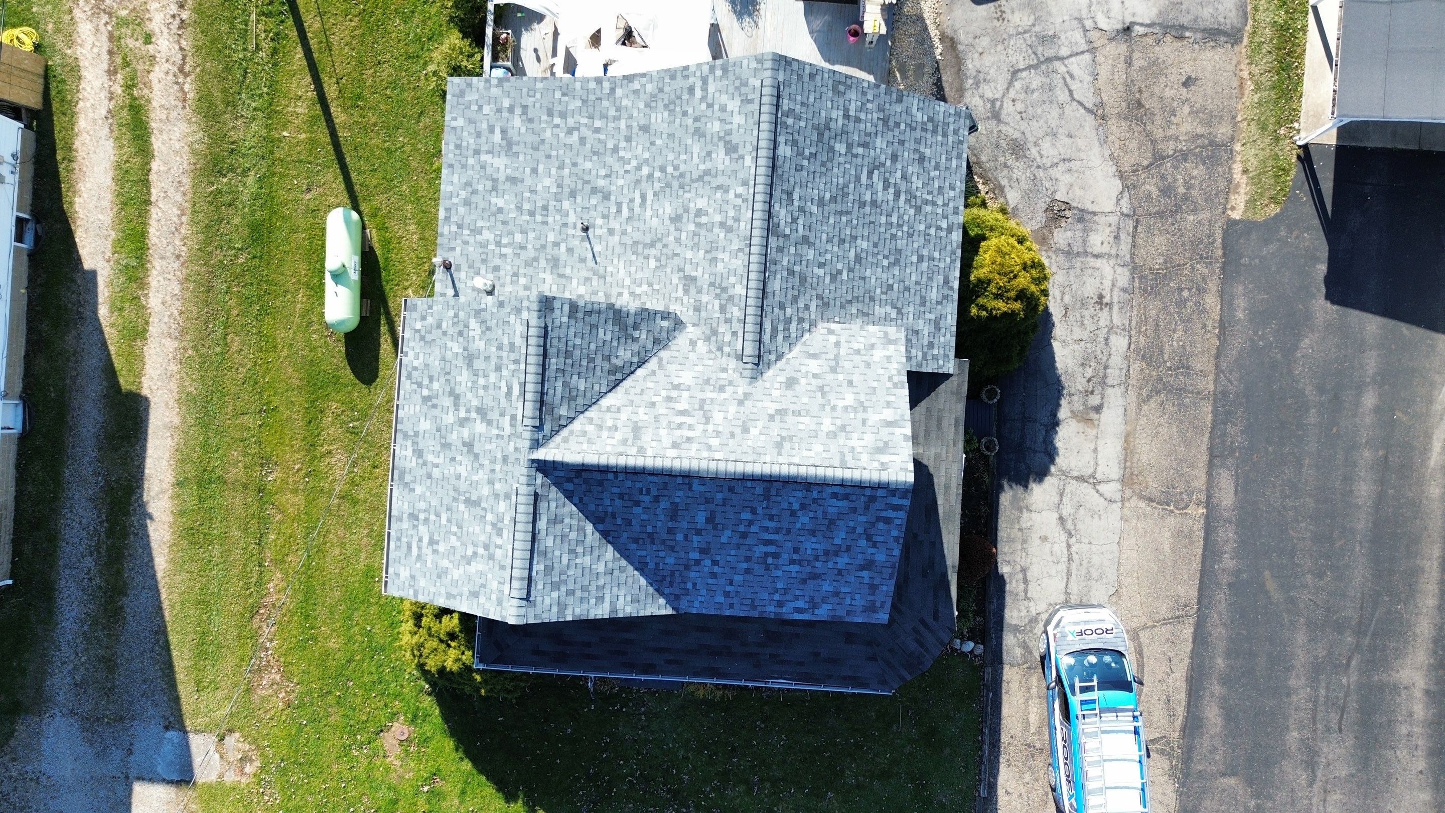 Residential Roofing Installation using Duration Series Shingles - Slatestone Gray by RoofX 