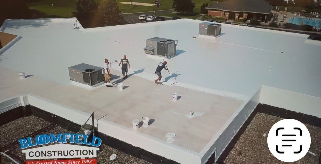 Roof Restoration/Coating at Edgewood Country Club by Bloomfield Construction & Restoration