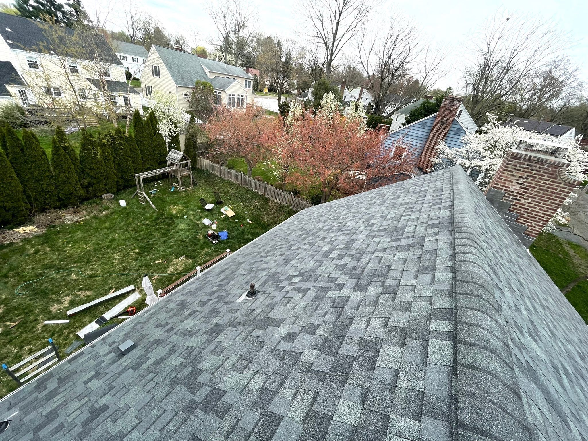 Residential Roofing Installation using Owens Corning TruDefinition Duration AR - Estate Gray by A Plus Exterior