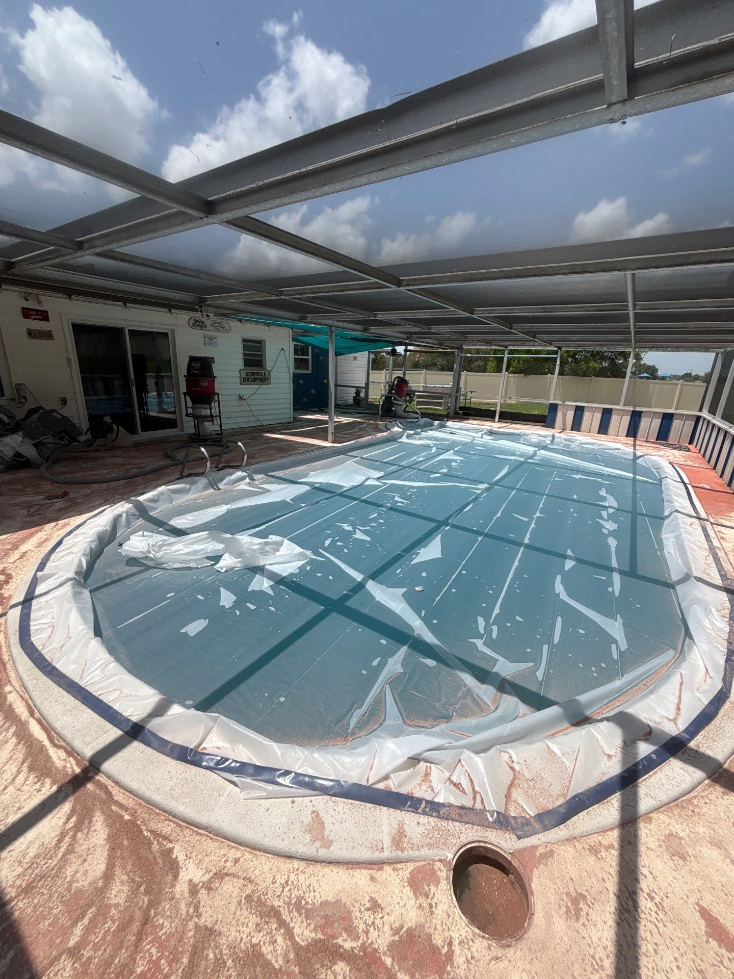 Lake Wales Pool Deck Concrete Coating with Orbit Flake by Performance Floors & Coating