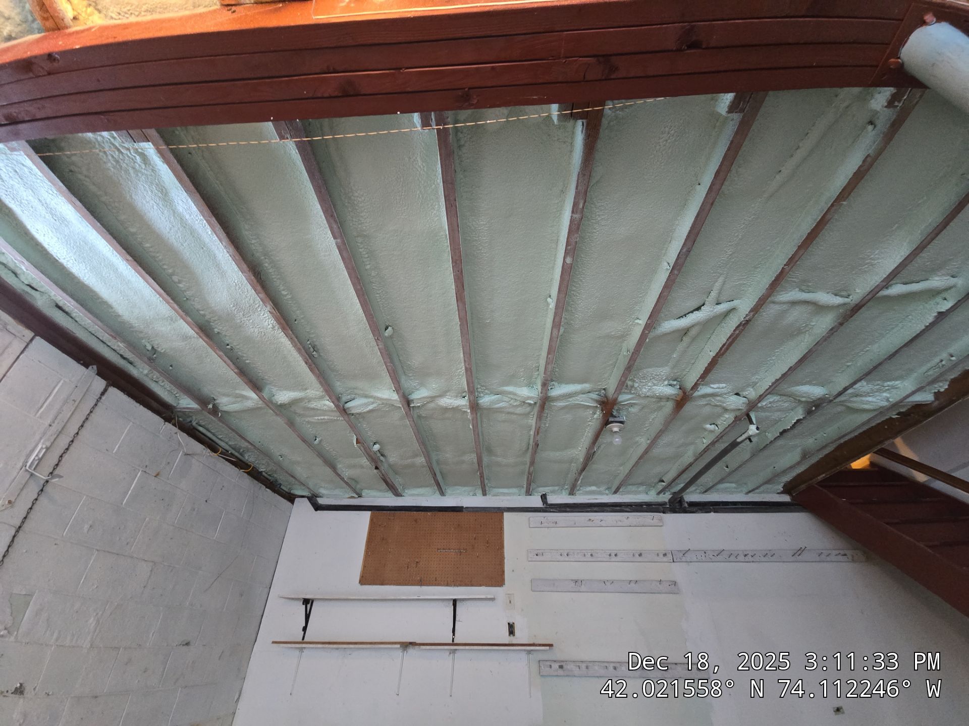 Attic Insulation using open cell spray foam by NYS Foam & Energy