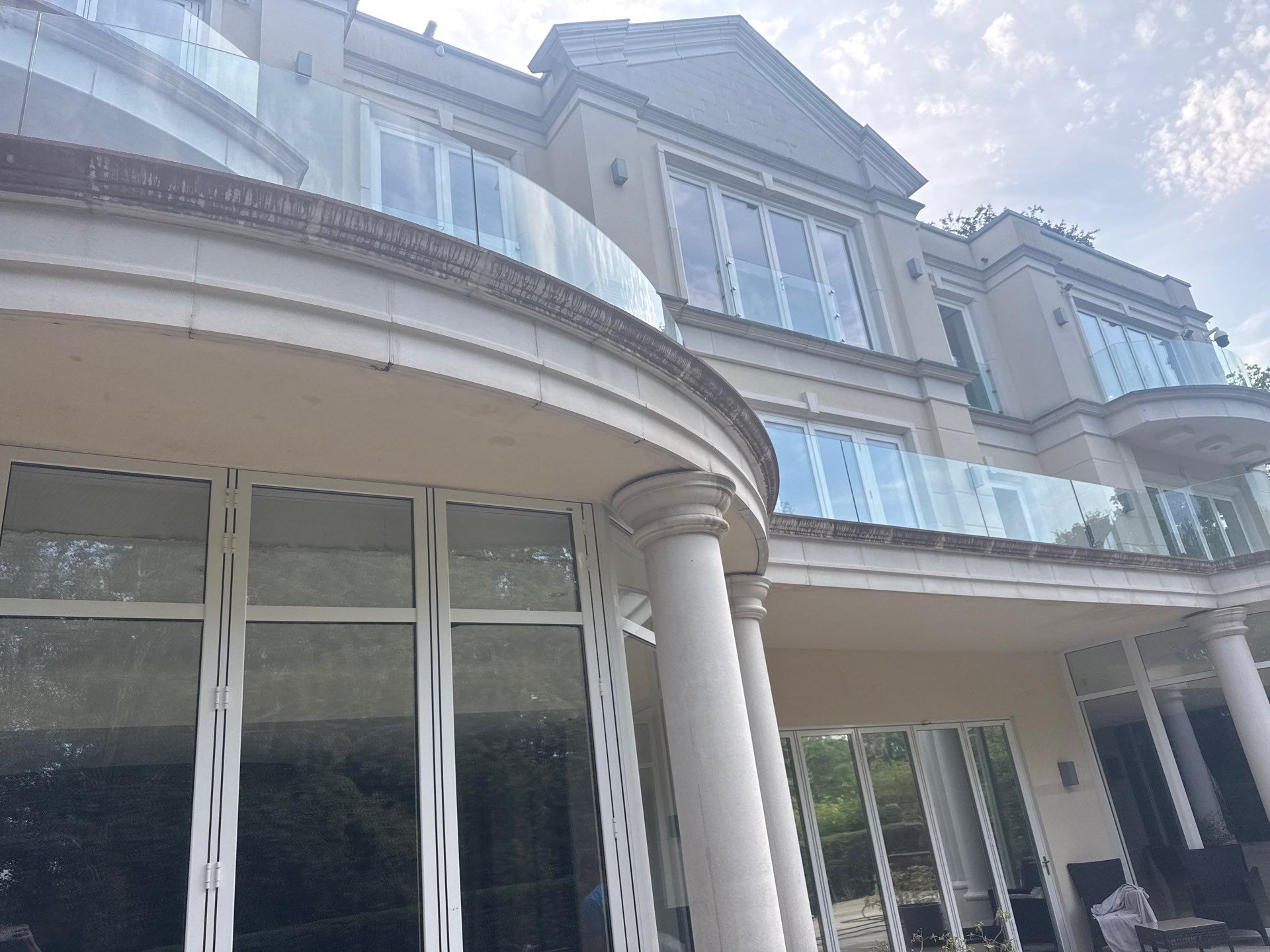 Full Exterior Cleaning of a Neoclassical Estate in Weybridge by Ges Exterior Cleaning ltd