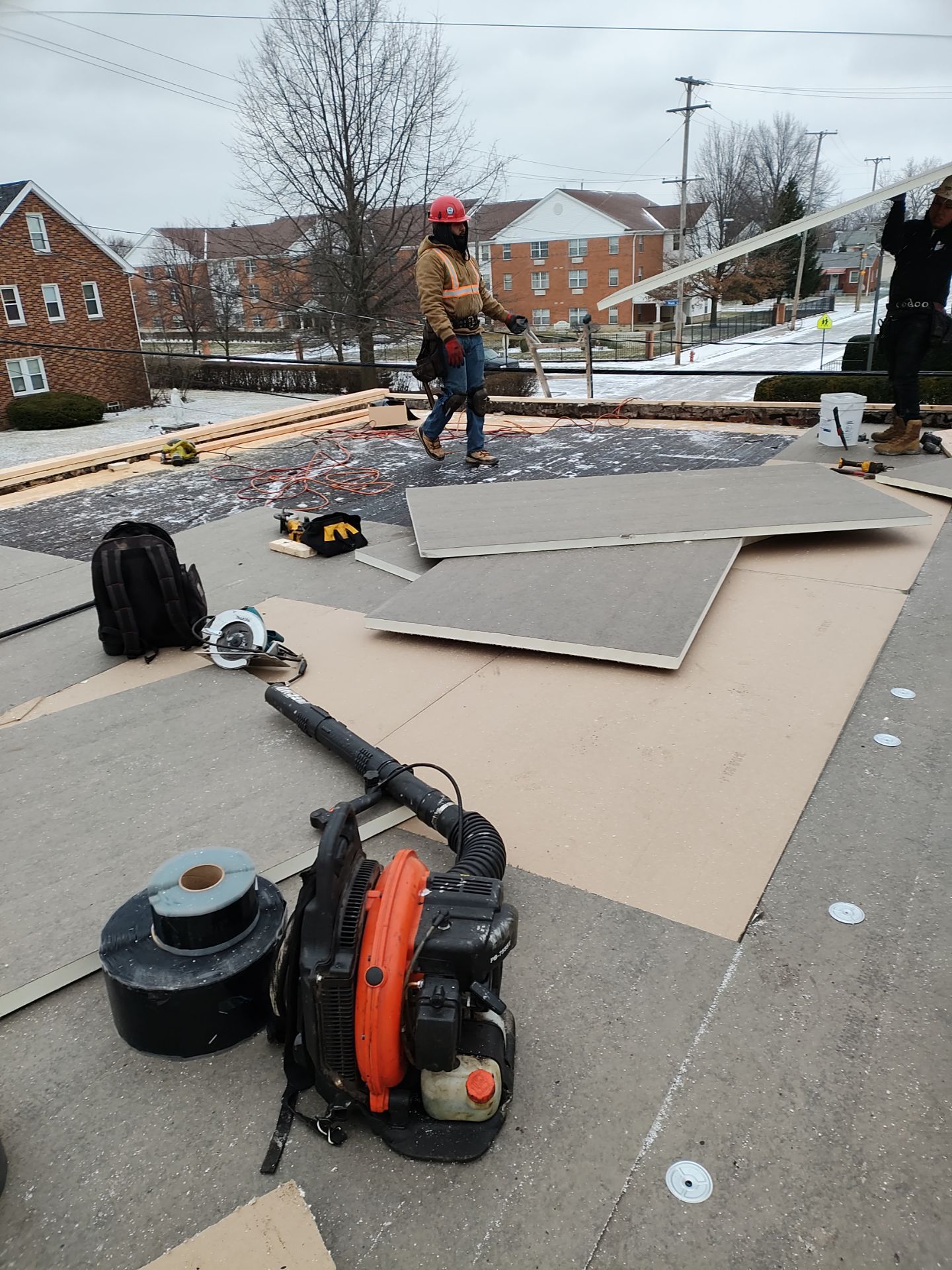 Commercial Roofing using TPO by Absolute Roofing and Construction