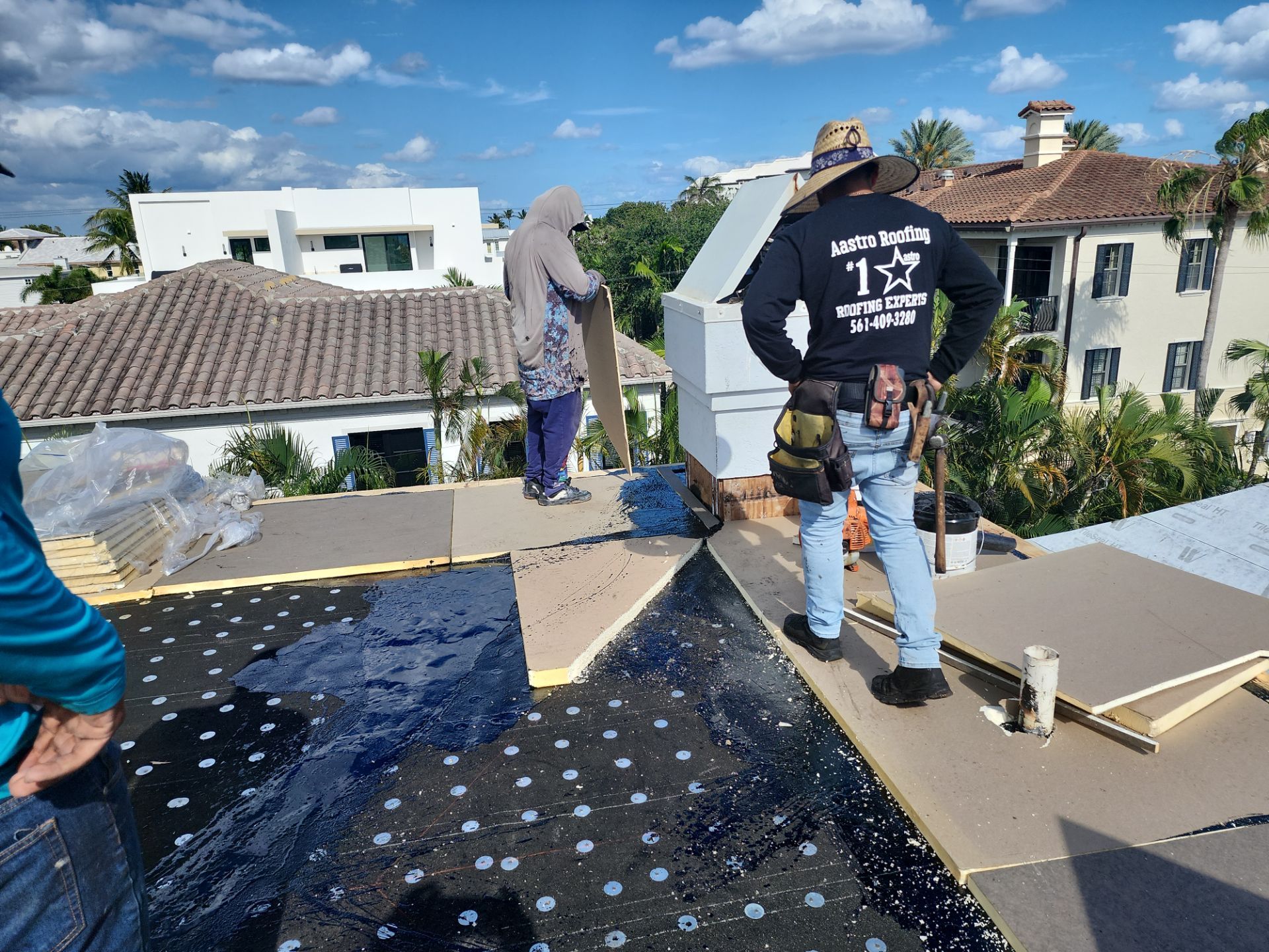 Delray Beach Tile Roof Replacement with Hurricane Strap Reinforcement by Aastro Roofing