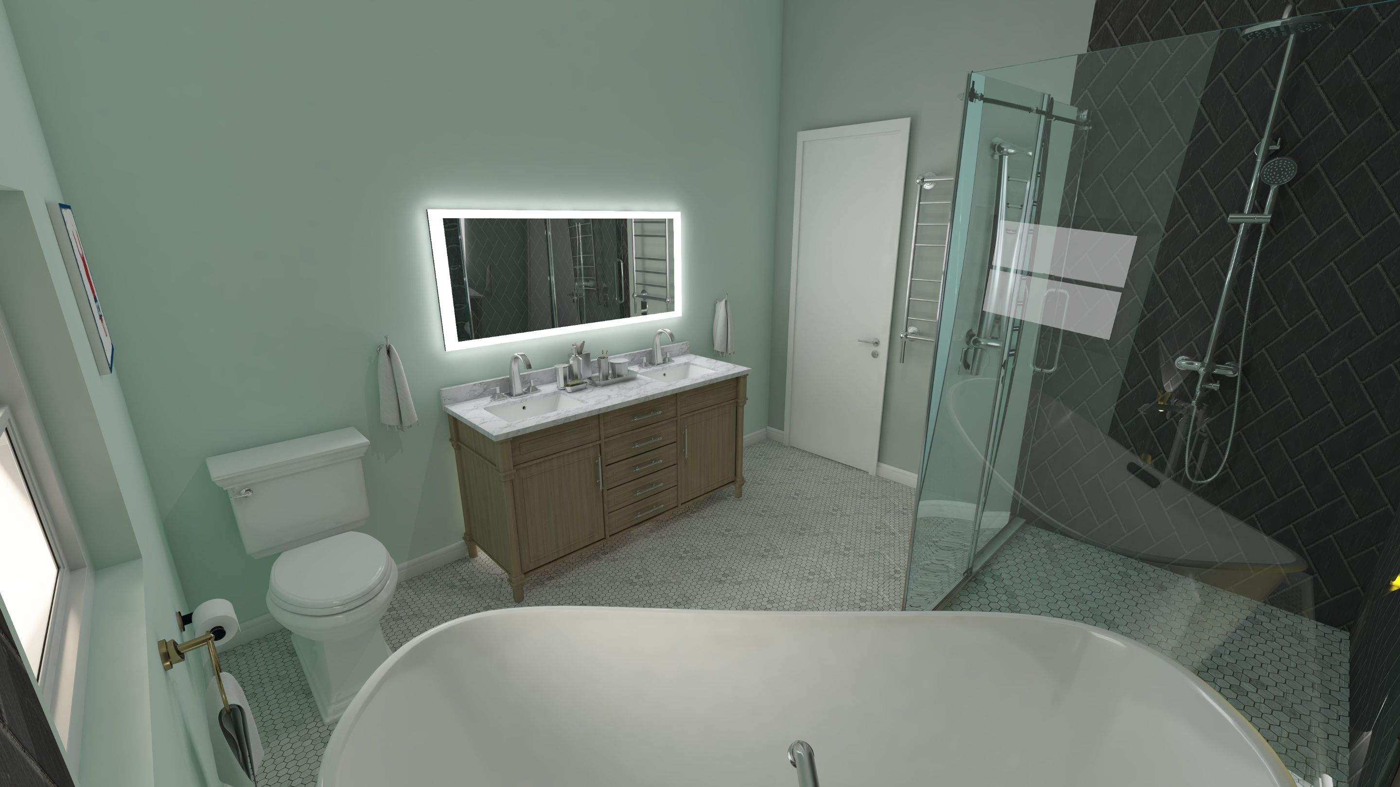 Bathroom Remodel using Tile by Home Concepts Construction