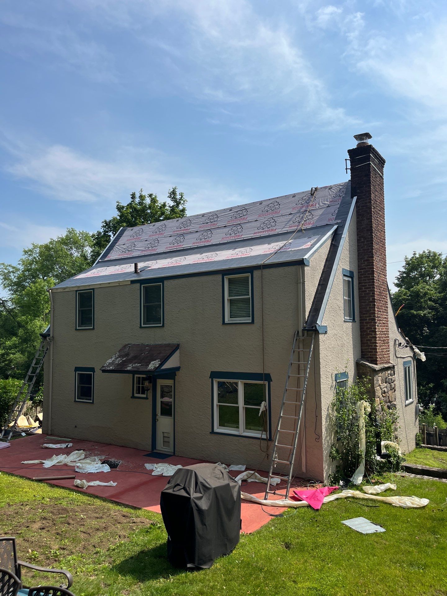 Project in Hastings-on-Hudson by The Energy Efficient Roofer & George's Seamless Gutters