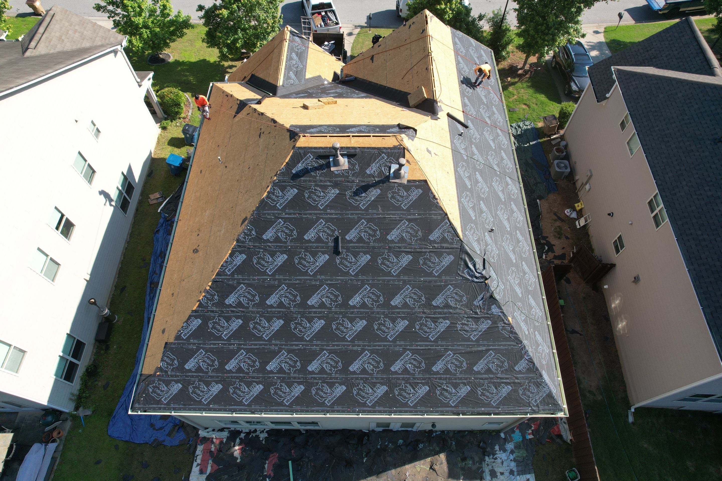 Residential Roof Replacement using Owens Corning TruDef Driftwood by Inspector Roofing and Restoration