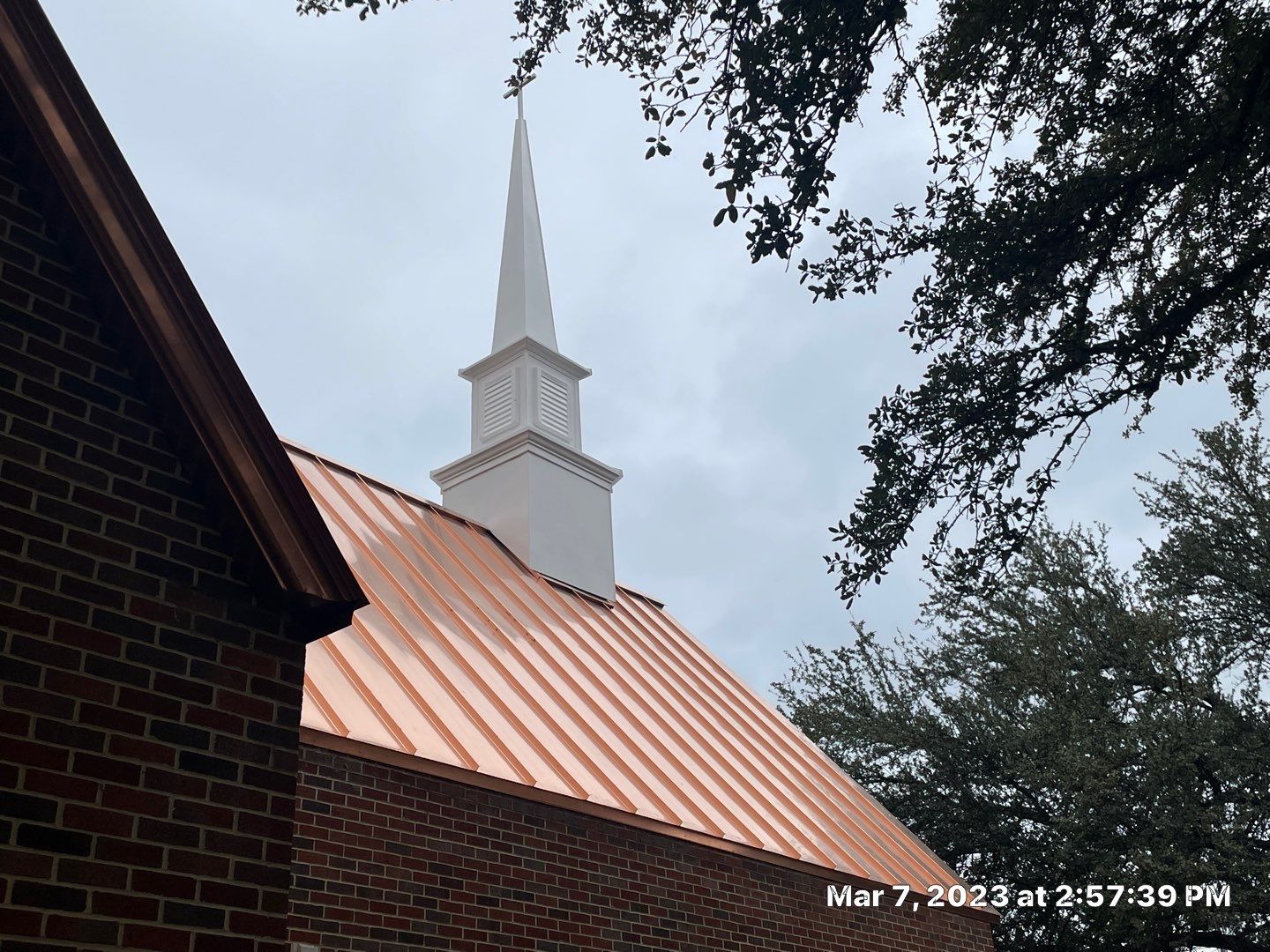 Custom Copper Standing Seam Roofing System  by Springtree Restoration 