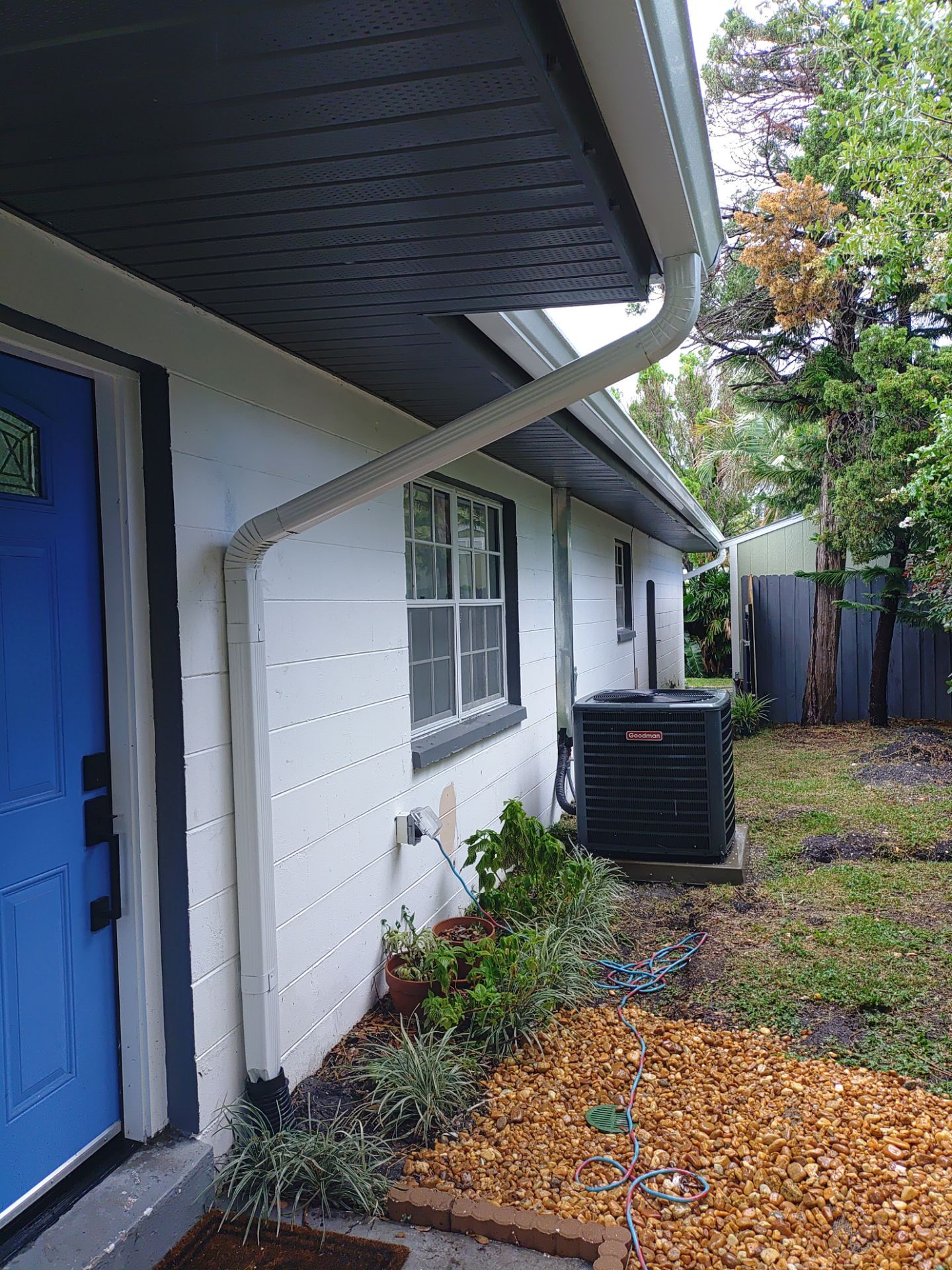White Seamless Gutters for Coastal Homes in Tampa FL by Gutter Professors