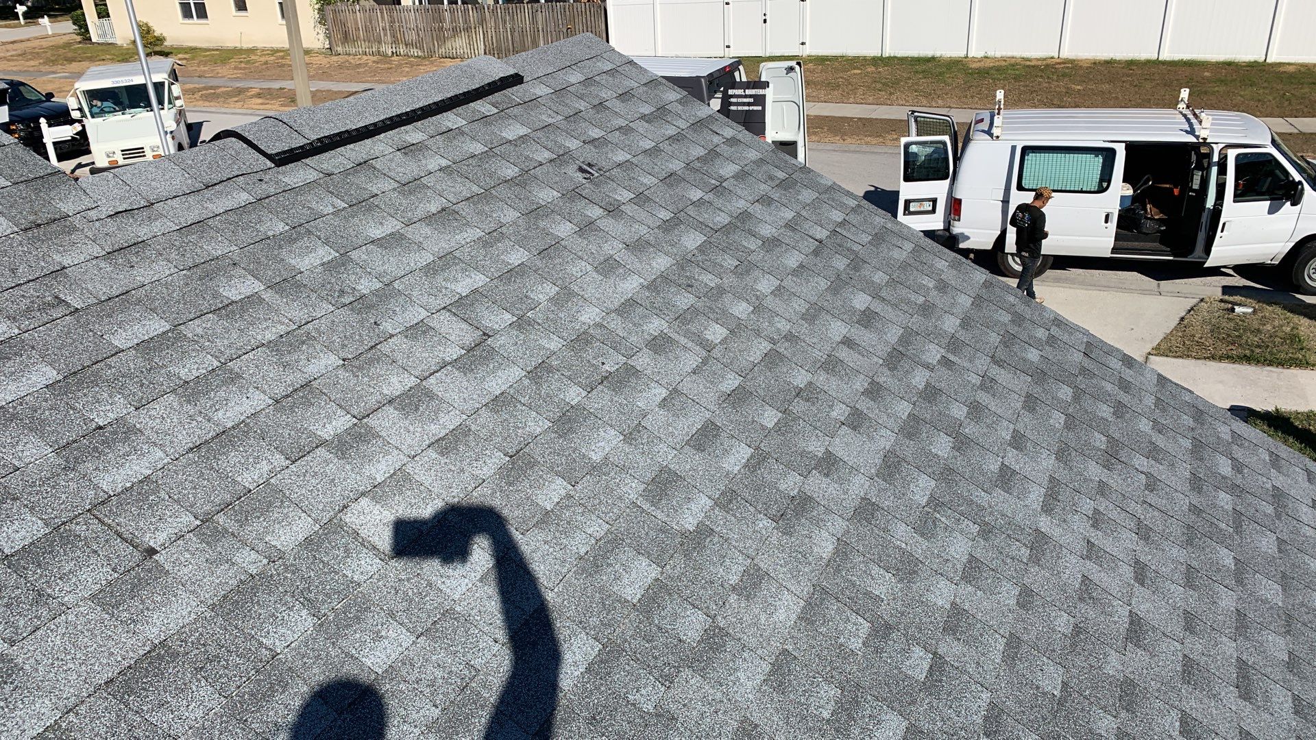 Residential Insurance Roofing Installation using GAF HDZ Shingles by Protek Roofing Heating Air & Solar