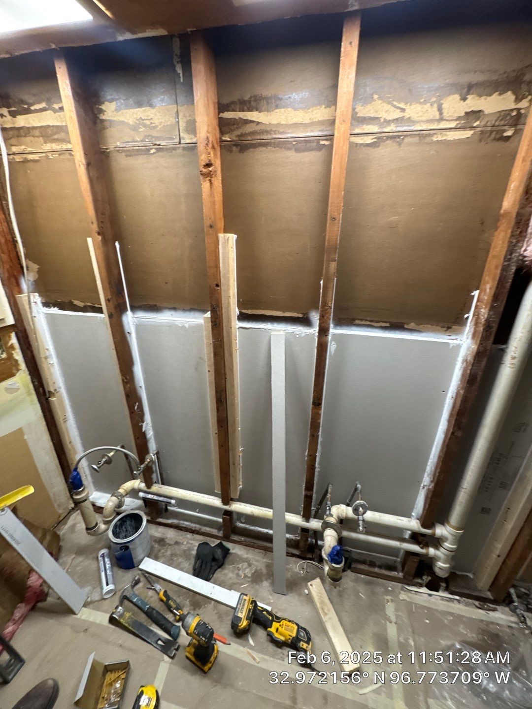 Reconstruction of bathroom after mold remediation by SLM General Contractors & Roofing