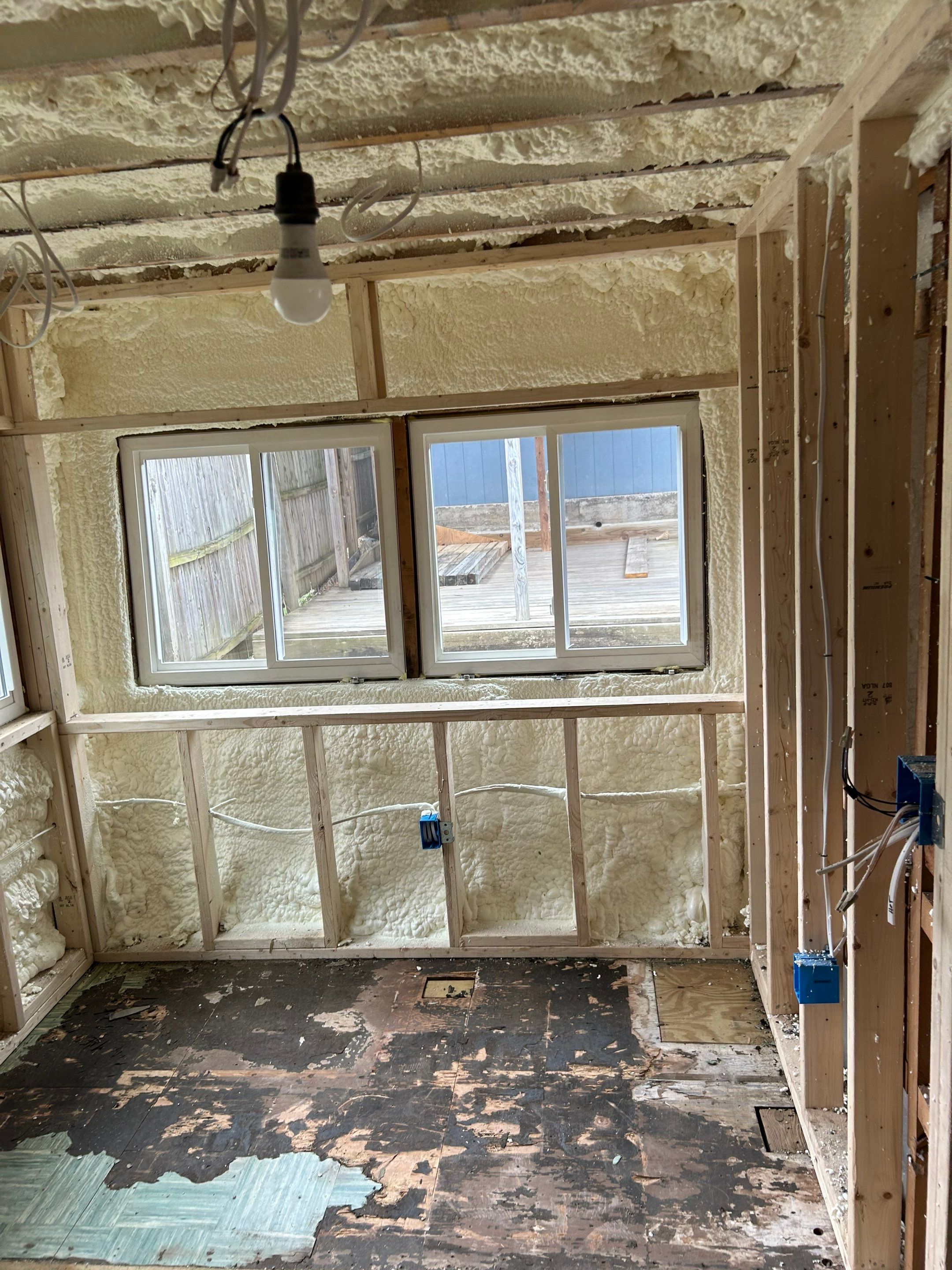 Mesko-Insulating a remodel with sprayfoam by Burke Home Services