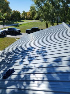 Exposed Fastener Metal Roof Installation in Columbia City, Indiana