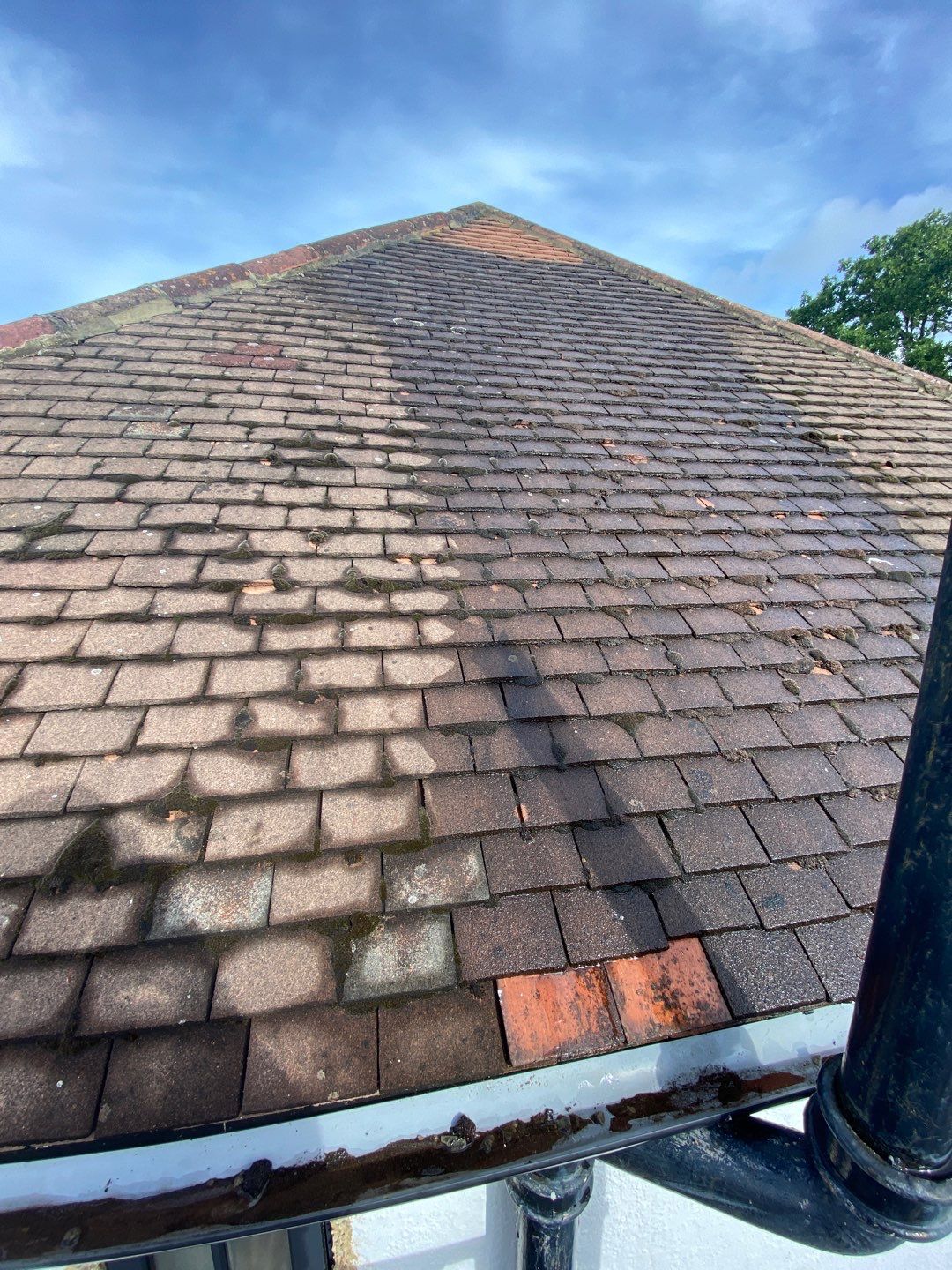 Roof Clean  - Moss Removal - Gutter Clean using Honda 15lpm Low Pressure Washing Machine by Ges Exterior Cleaning ltd