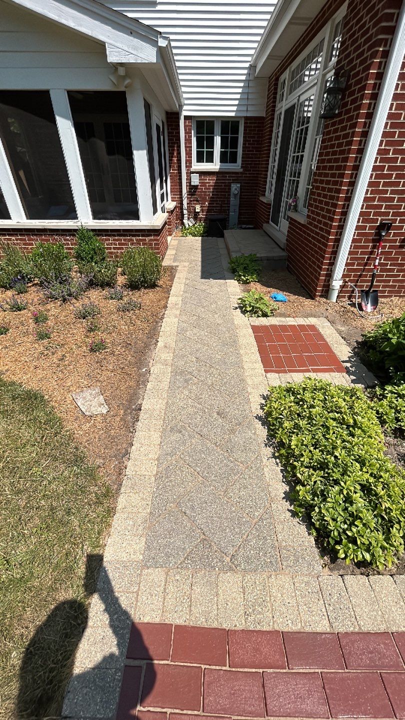 Brick paver clean, sand and seal.  using Surebond SB-1300 by Northern Power Washing LLC.