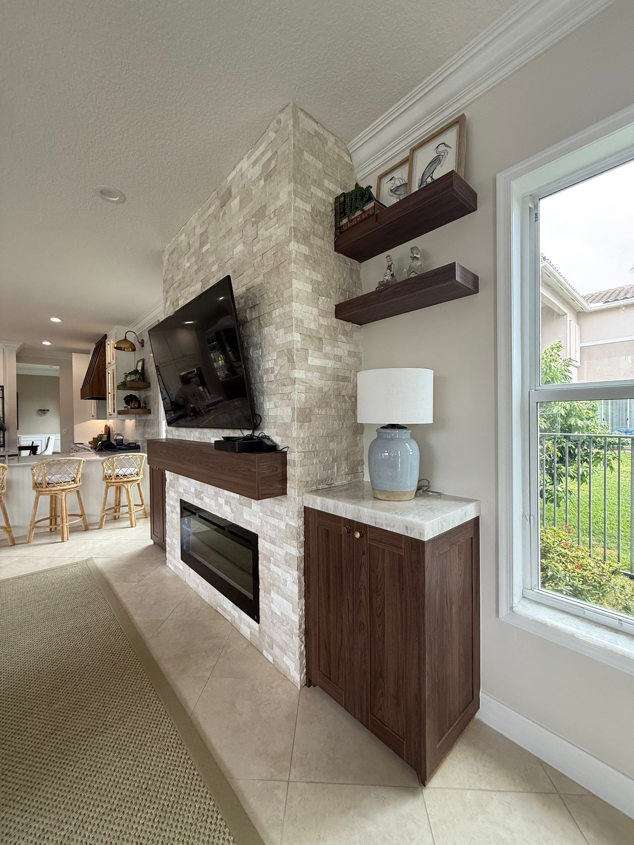 TV Fireplace Wall - Delray Beach by Hevi Tile