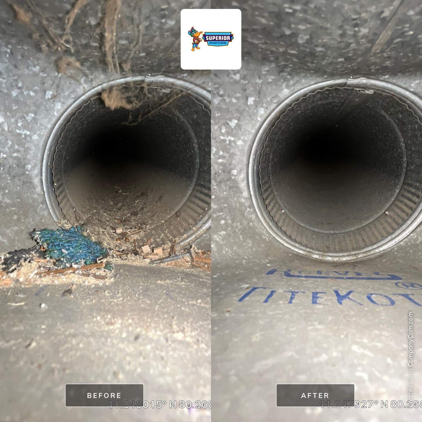 Air Duct Cleaning With a Vacuum Truck in Mercer, PA. by Superior Air Duct Cleaning
