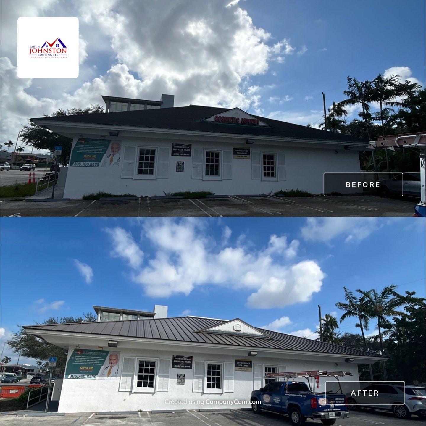 COMMERCIAL REROOF 24 GUAGE MEDIUM BRONZE 1-1/2" MECHANICAL SEAM "ZEBRA METHOD" by Earl W. Johnston Roofing 