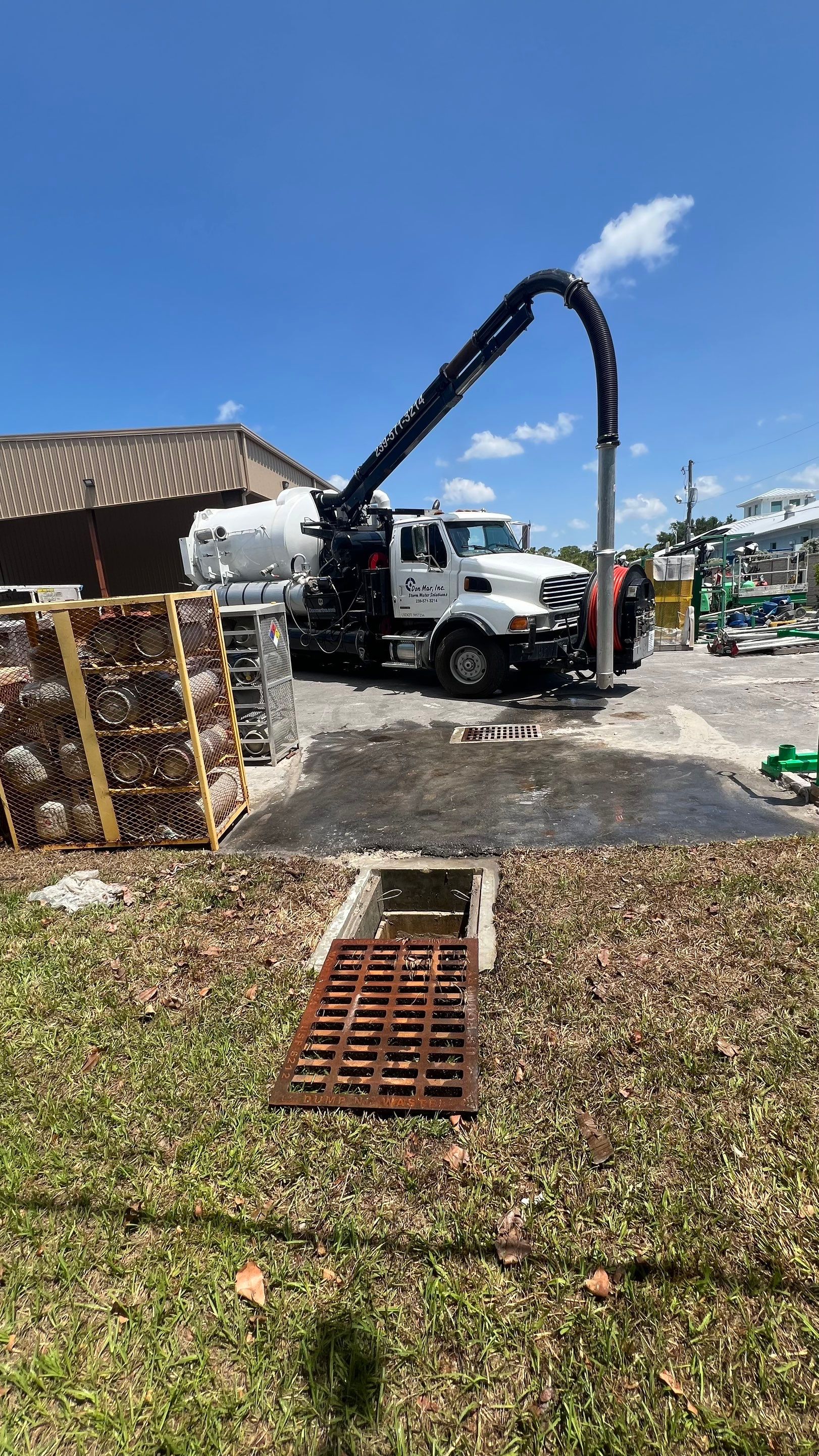 Naples Sunbelt Stormwater Catch Basin Cleaning by APS Power & Water