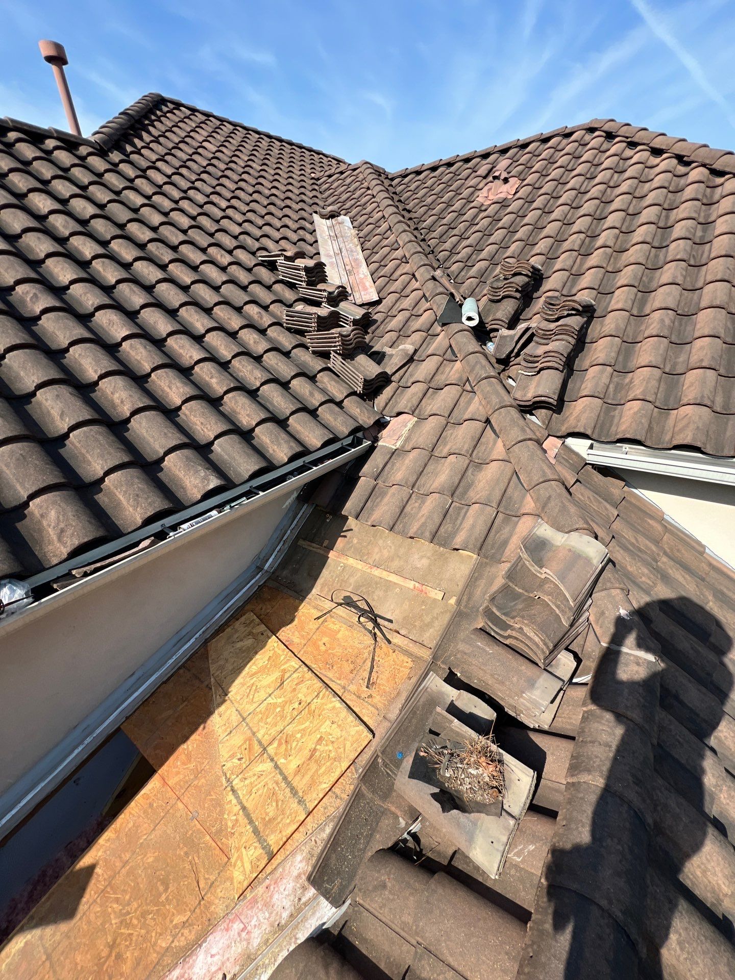Residential Roofing Repair using tile by Roof Repair Company