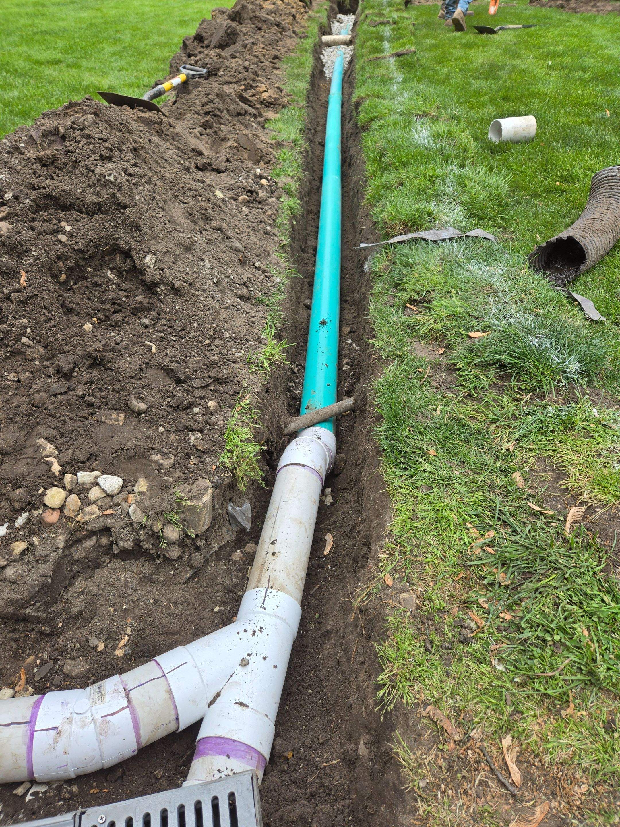 Installation of 4" Drainage Tile/ Lift Station Installation and Pit Boss Pro + Pump Combo by Allied Water Services