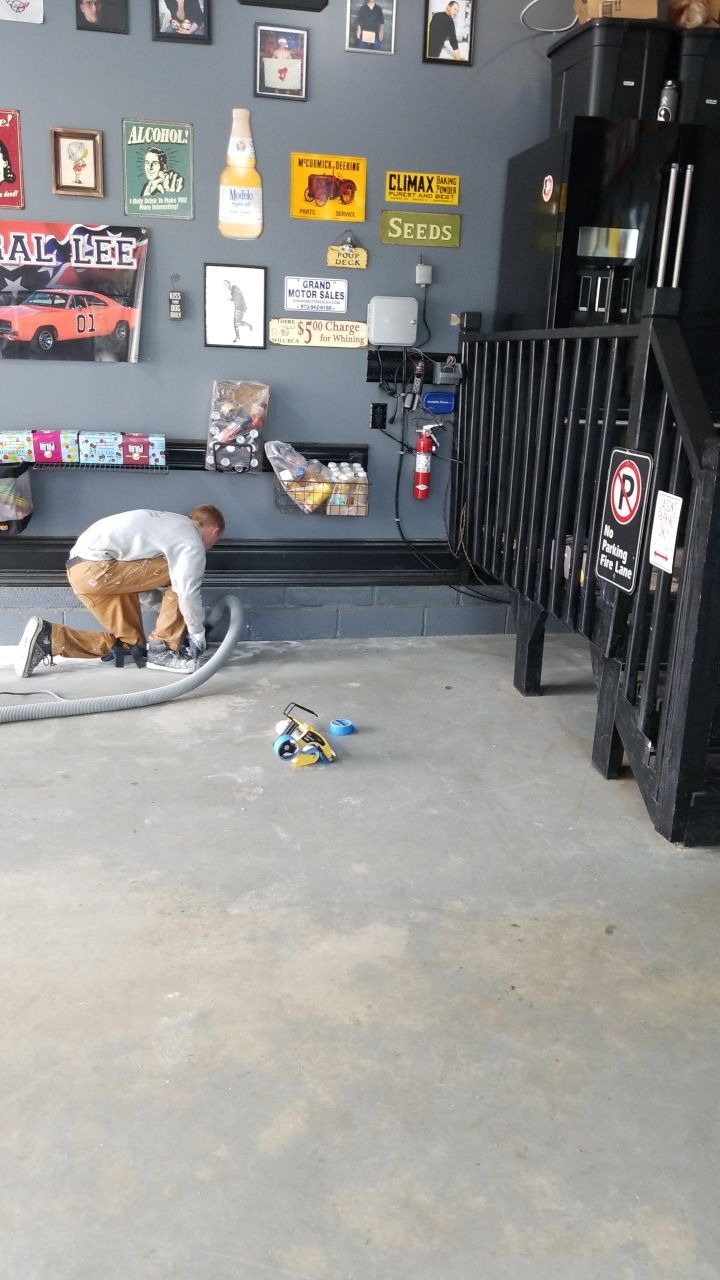 Garage in Domino and Cherry Bomb by Spectrum Painting, LLC