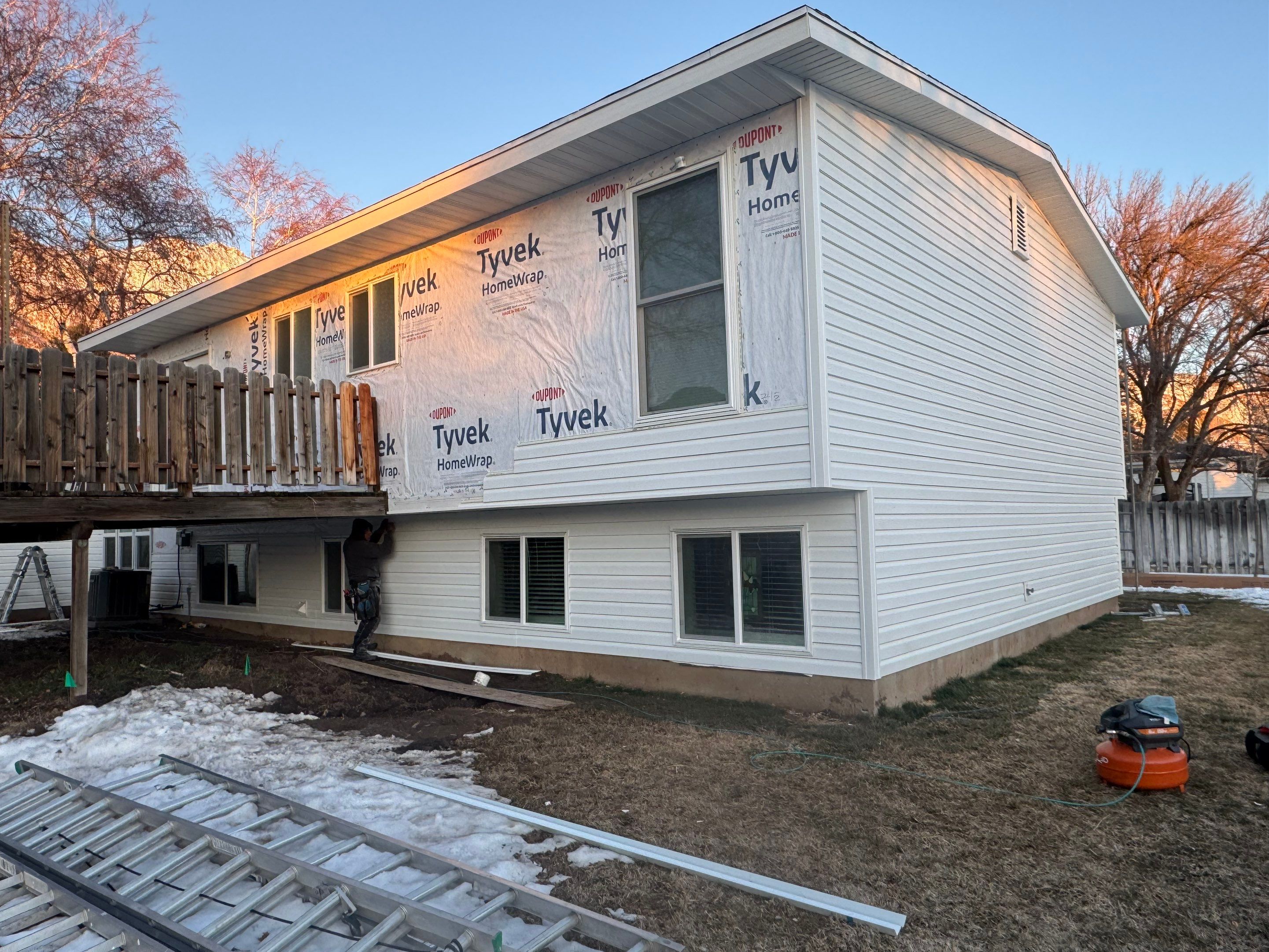 Ogden | Pristine All-White Modernization | Mixed Vinyl & Hardie by Ideal Siding Utah