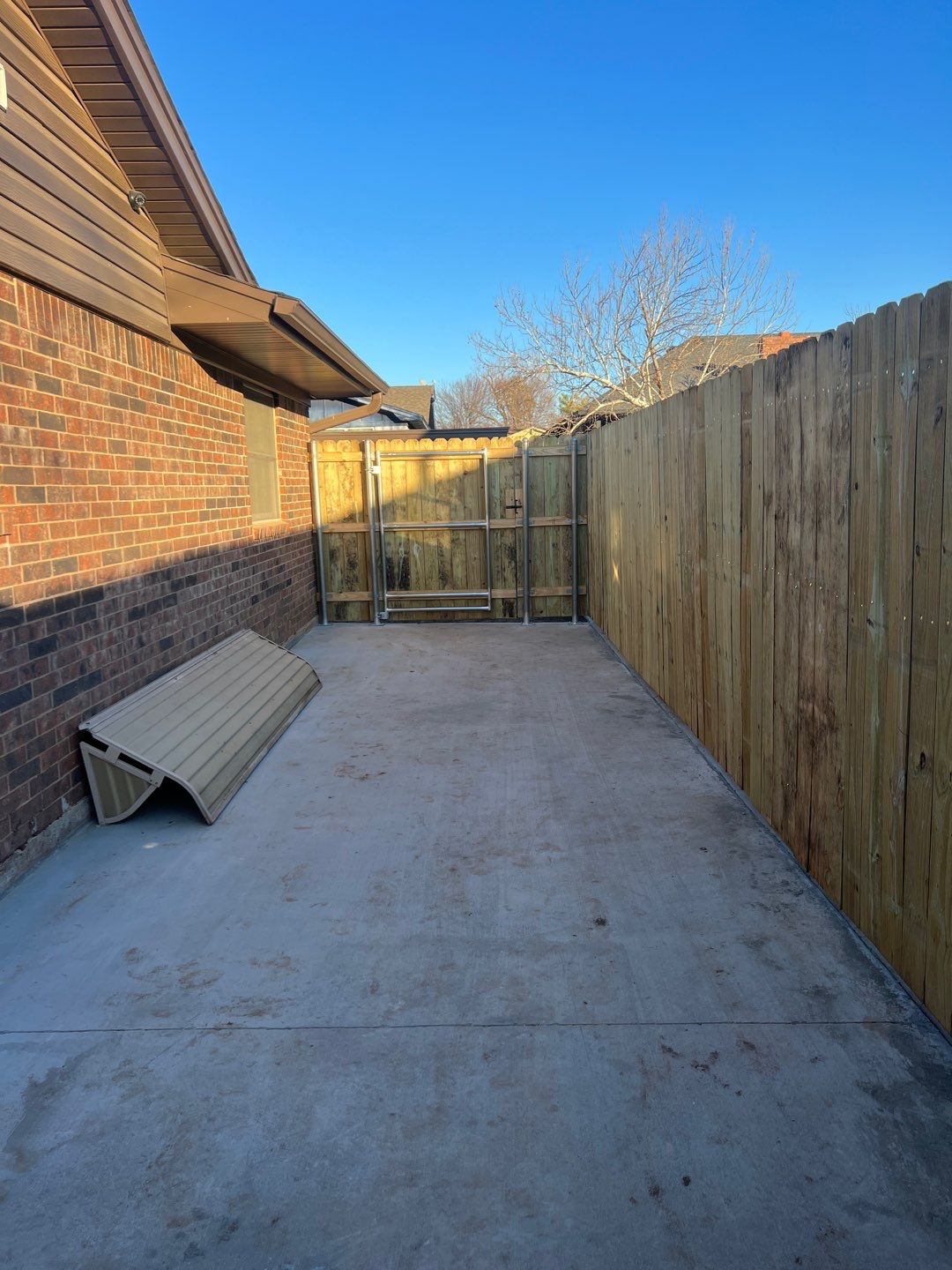 Fence , Concrete Pads , and Tree Removal by Clays Services Inc