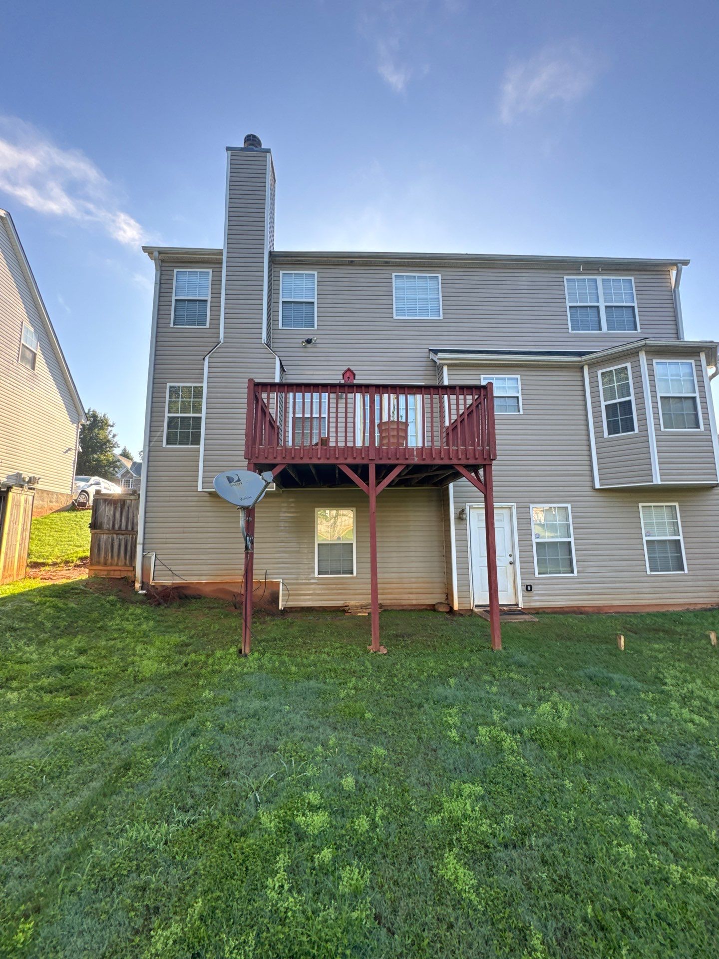 Backyard Deck Expansion & Custom Staircase Installation in Suwanee. by Swift Home Renovations