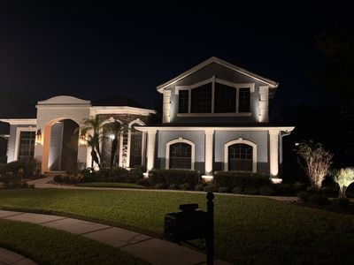 Custom Architectural Landscape Lighting Installation for Tampa Residence by Elegant Accents