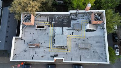 Commercial Roofing Installation using TPO