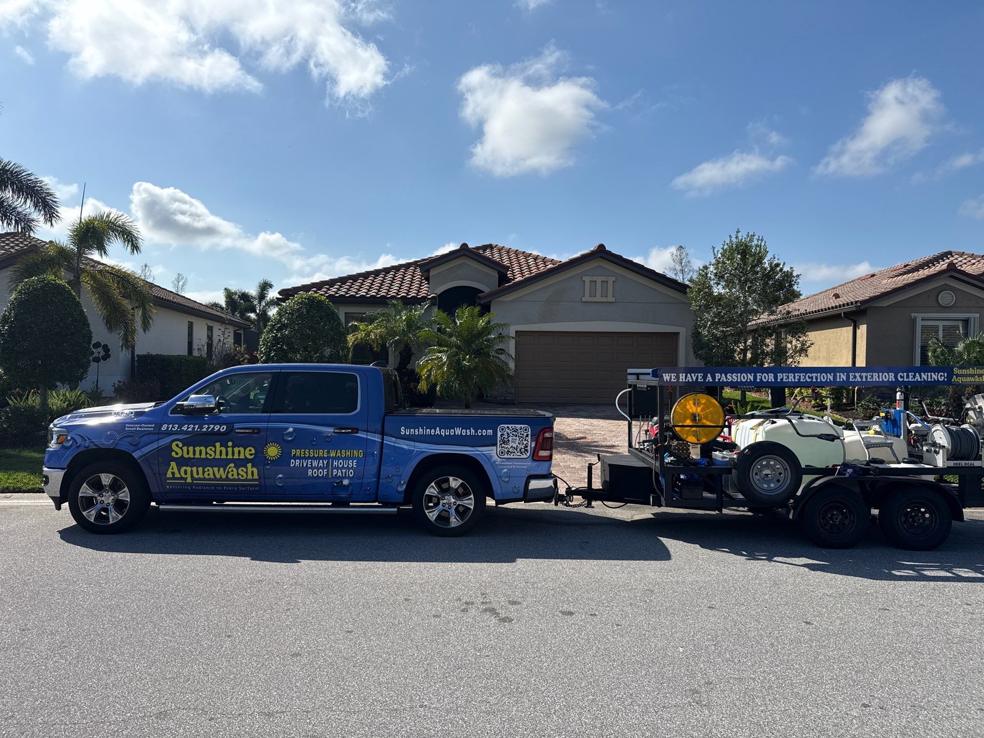 Paver Pool Deck, Driveway & Concrete Tile Roof Cleaning in River Strand, Bradenton, FL | Sunshine AquaWash by Sunshine AquaWash