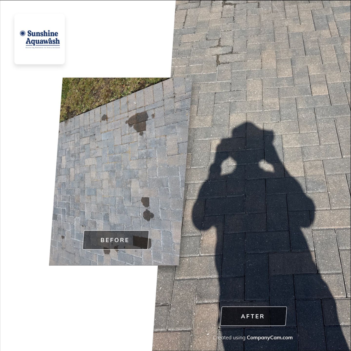 Oil Stain Removal on Pavers β Trevesta Community, Palmetto, FL π‘β¨ by Sunshine AquaWash